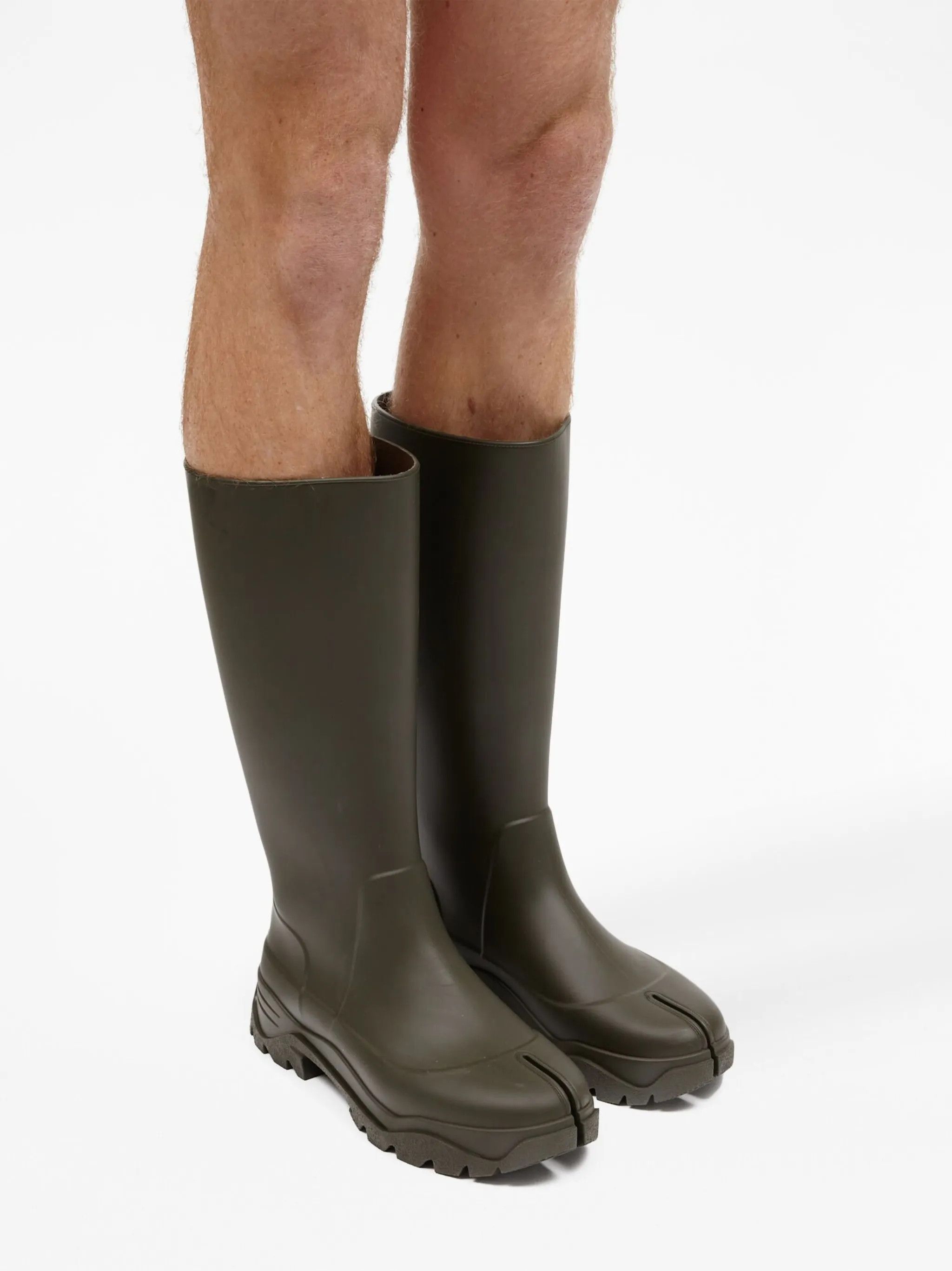 Maison Margiela o1w1db10425 Tabi Rain Boots in Burnt Olive Size US 7 / EU 40 - 6 Thumbnail