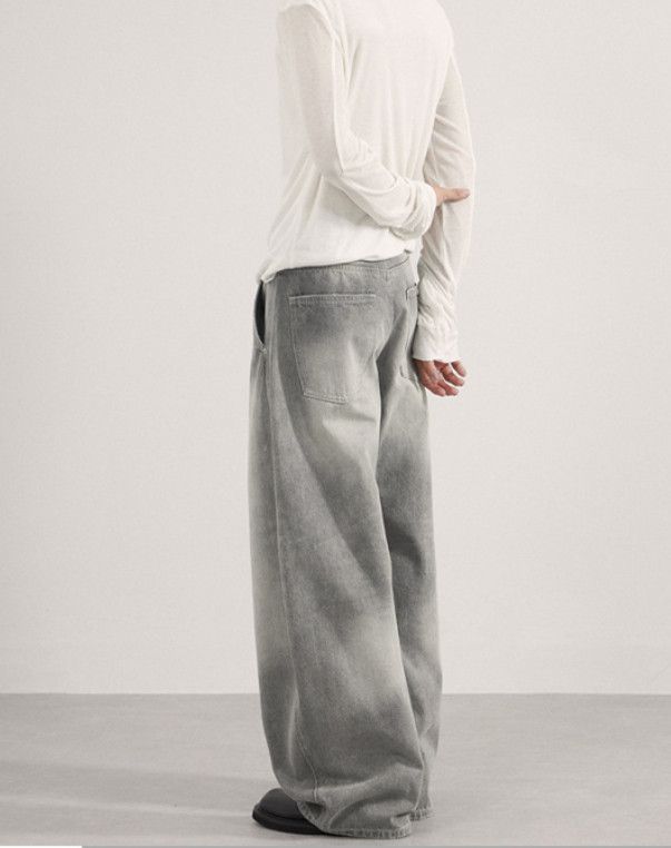 Japanese Brand American retro tie-dye loose wide-leg curved jeans Size US 32 / EU 48 - 3 Thumbnail