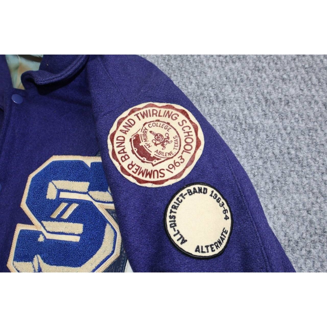 Vintage Vintage 60s Fab Knit Wool Varsity Letterman Jacket Blue 36 Size US S / EU 44-46 / 1 - 7 Thumbnail