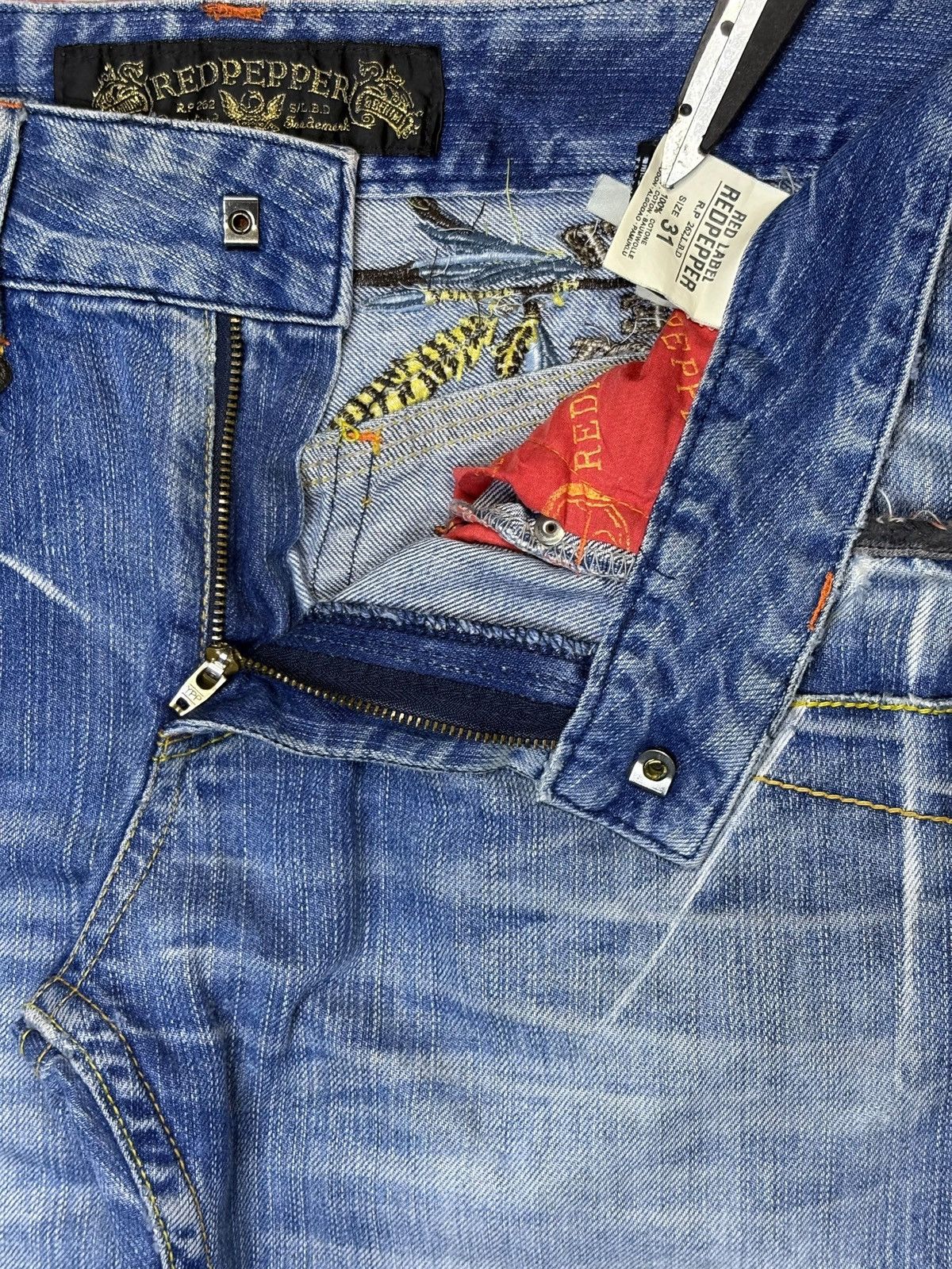 Dsquared2 Vintage Red Pepper Faded Wash Navajo Style Loose Jeans Size US 34 / EU 50 - 8 Thumbnail