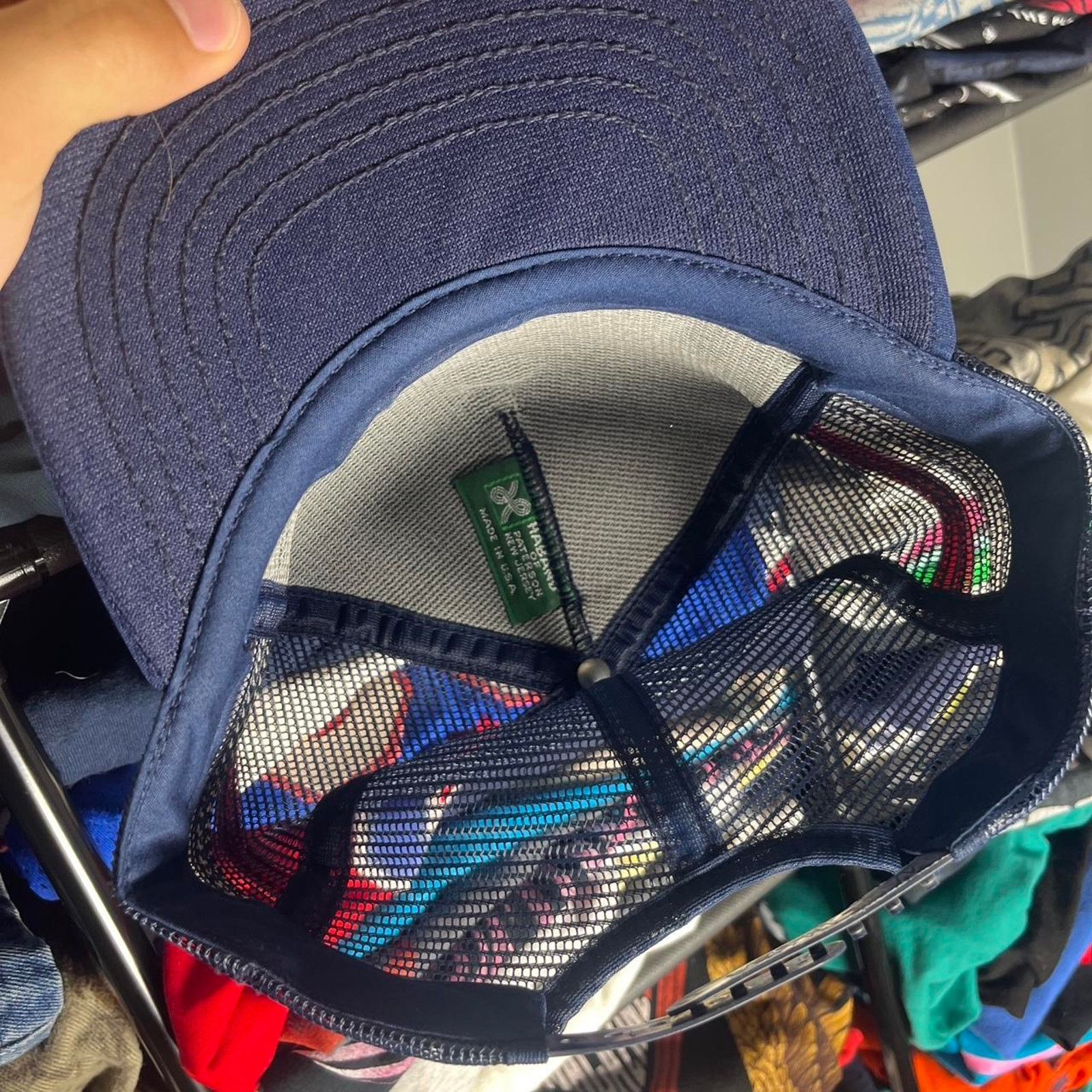 Vintage Vintage Navy and white cap with a patriotic design Size ONE SIZE - 2 Thumbnail