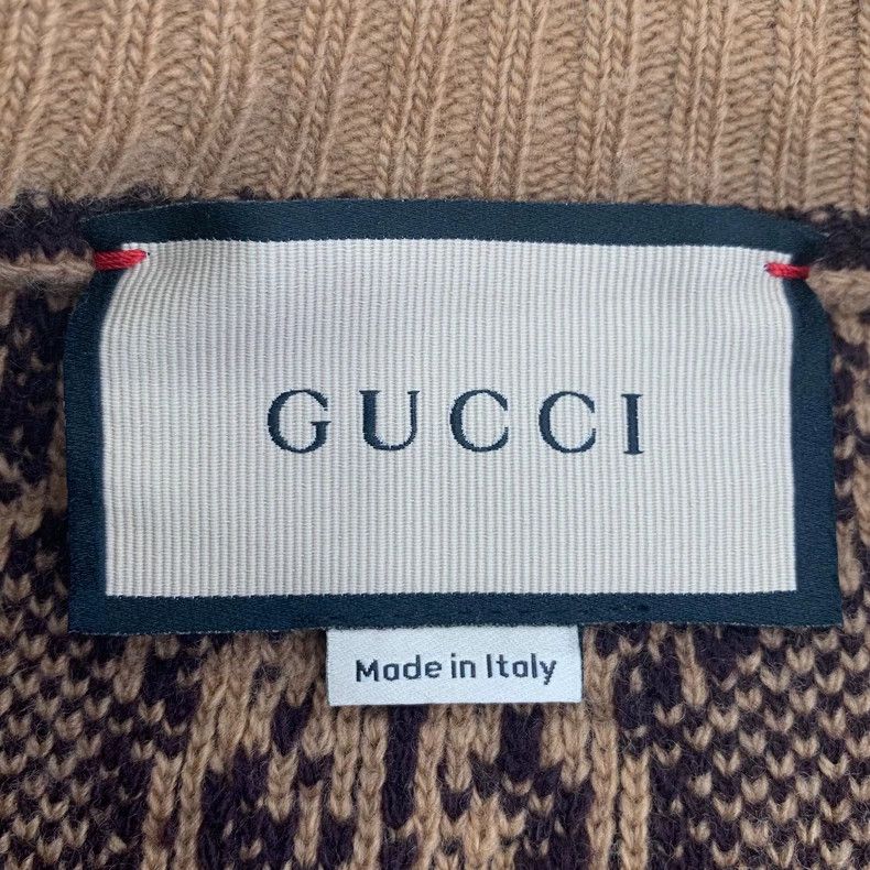 Gucci GucciBrown logo jacquad full-print wool single-breasted gol Size XS / US 0-2 / IT 36-38 - 6 Thumbnail