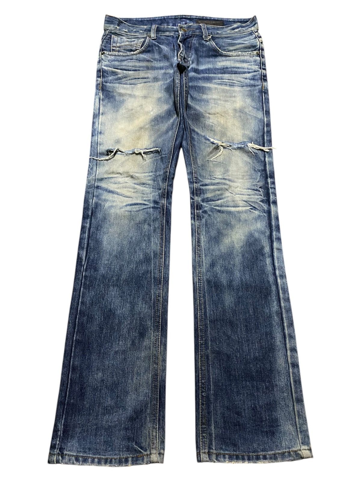 POST ARCHIVE FACTION (PAF) Denim People Republic Distressed Blue Black Size US 33 - 1 Thumbnail