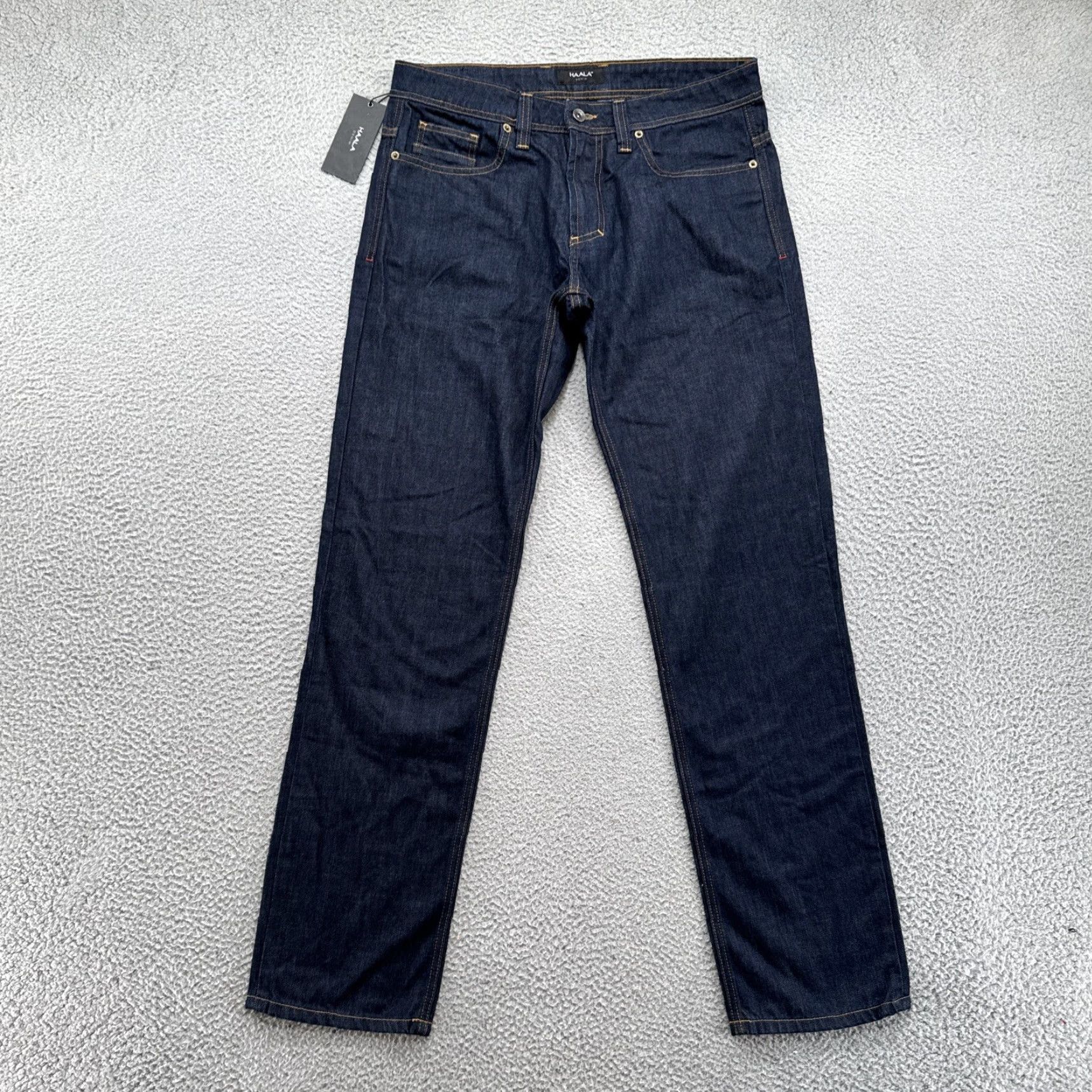Vintage Haala Crosby Straight Jeans Men's 38x34 Dark Wash Cotton Denim 5-Pocket USA Made Size US 38 / EU 54 - 2 Thumbnail