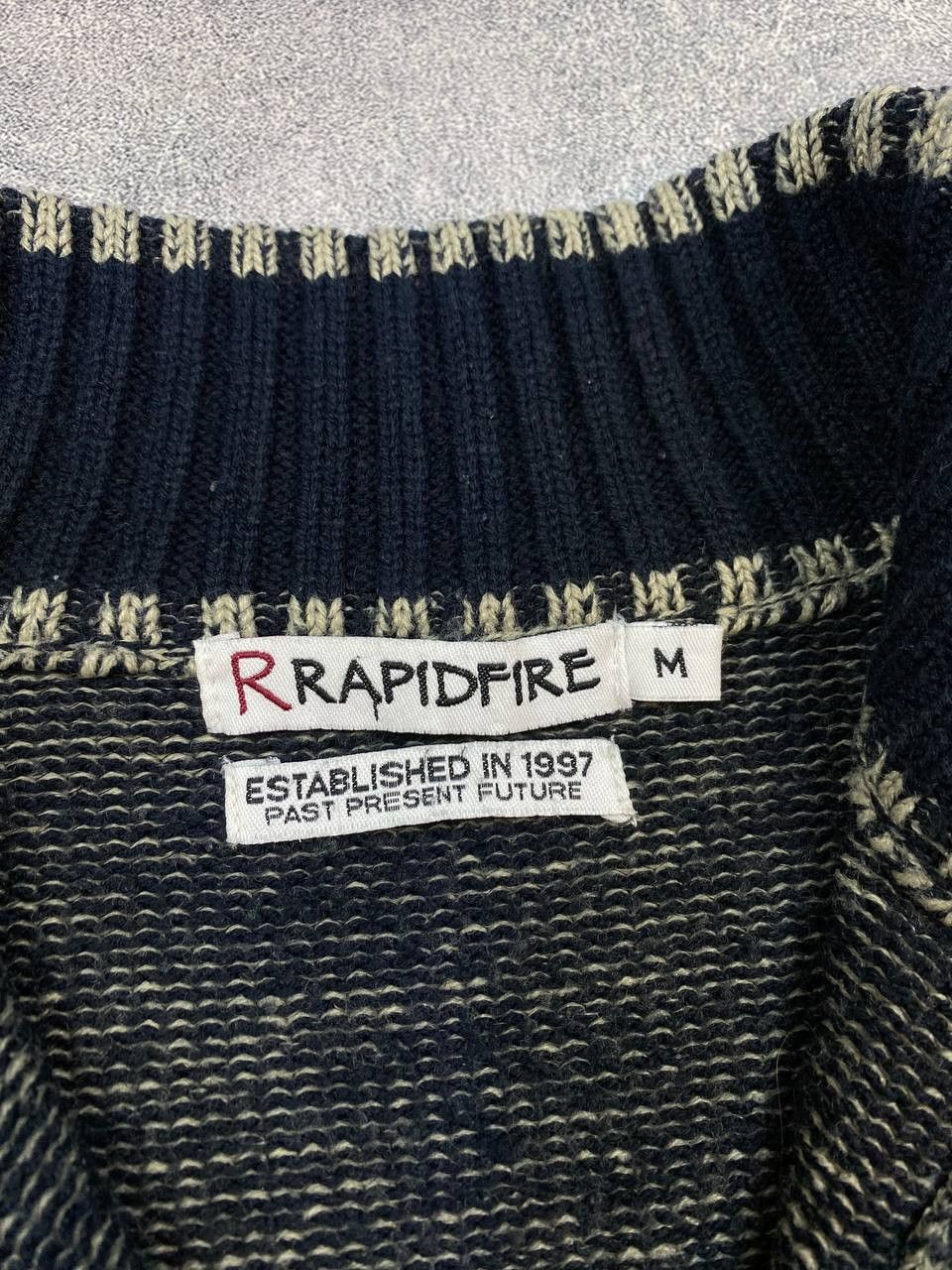 Japanese Brand Y2K Diesel style Knit Faded Ribbed Striped Vintage Sweater Size US M / EU 48-50 / 2 - 8 Thumbnail