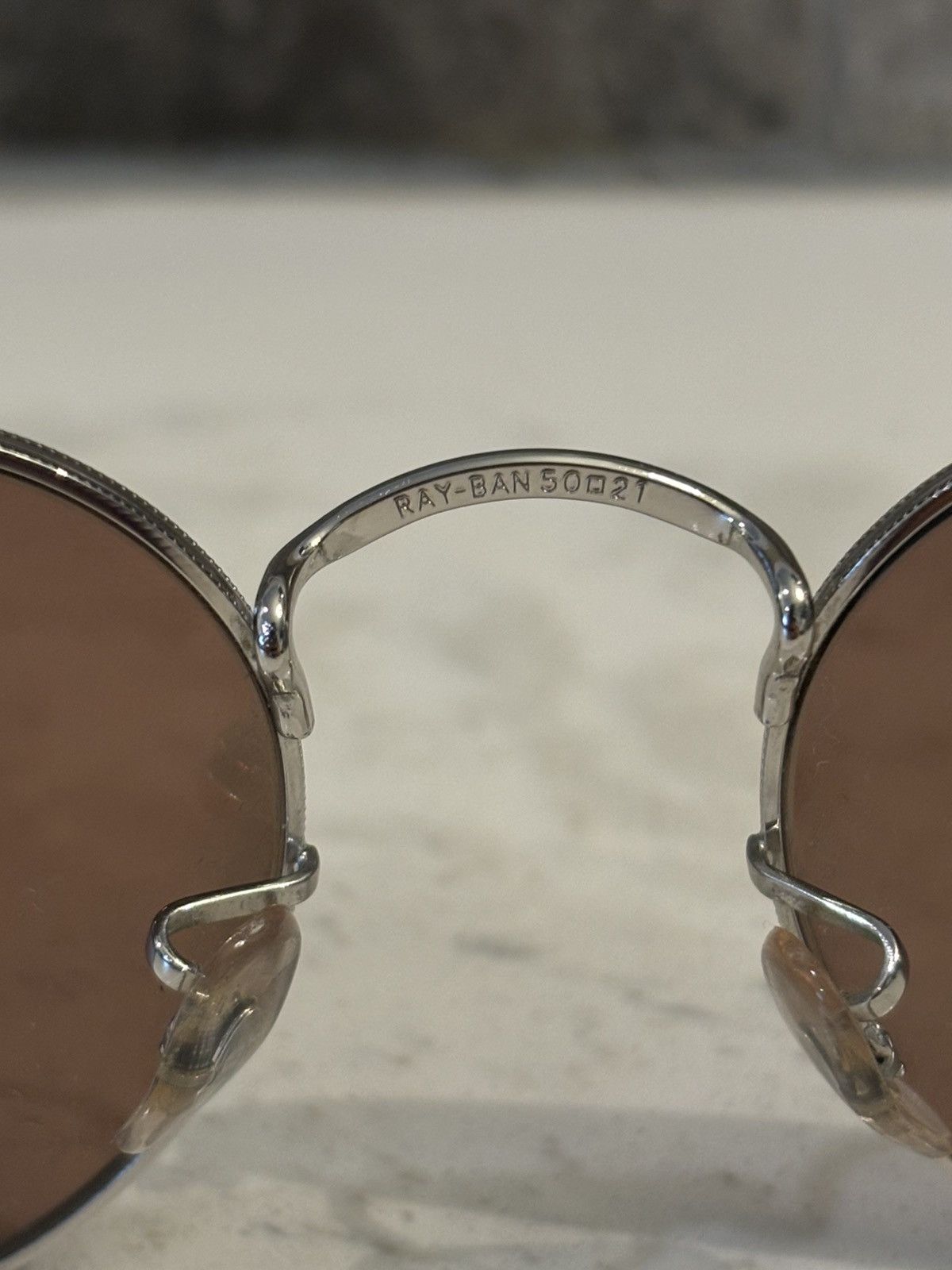 RayBan Ray Ban RB3447 Round Metal Polished Silver Size ONE SIZE - 11 Thumbnail