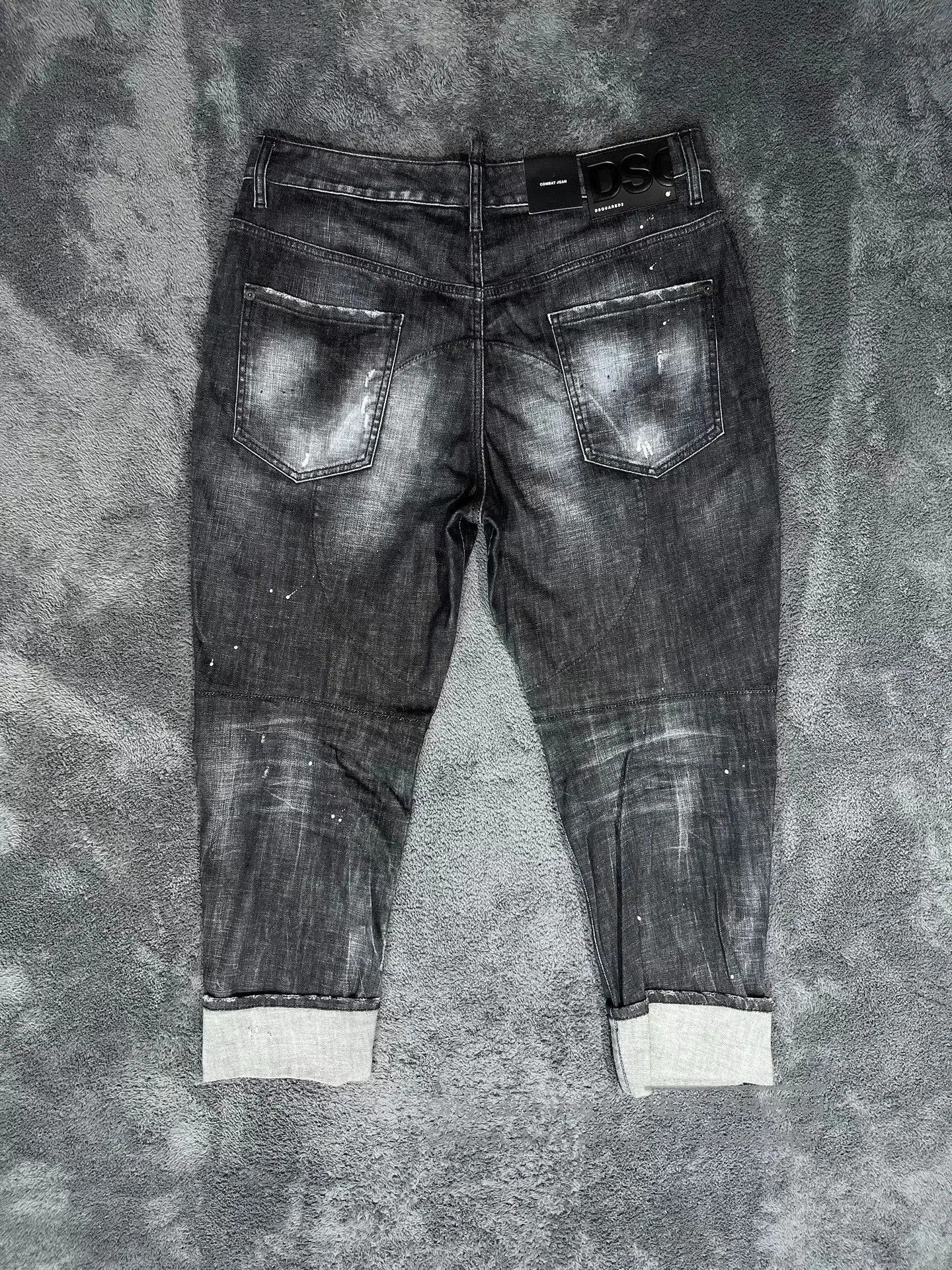Dsquared2 Dsquared2 Combat Black Cropped Jeans. Size US 44 / EU 60 - 2 Thumbnail