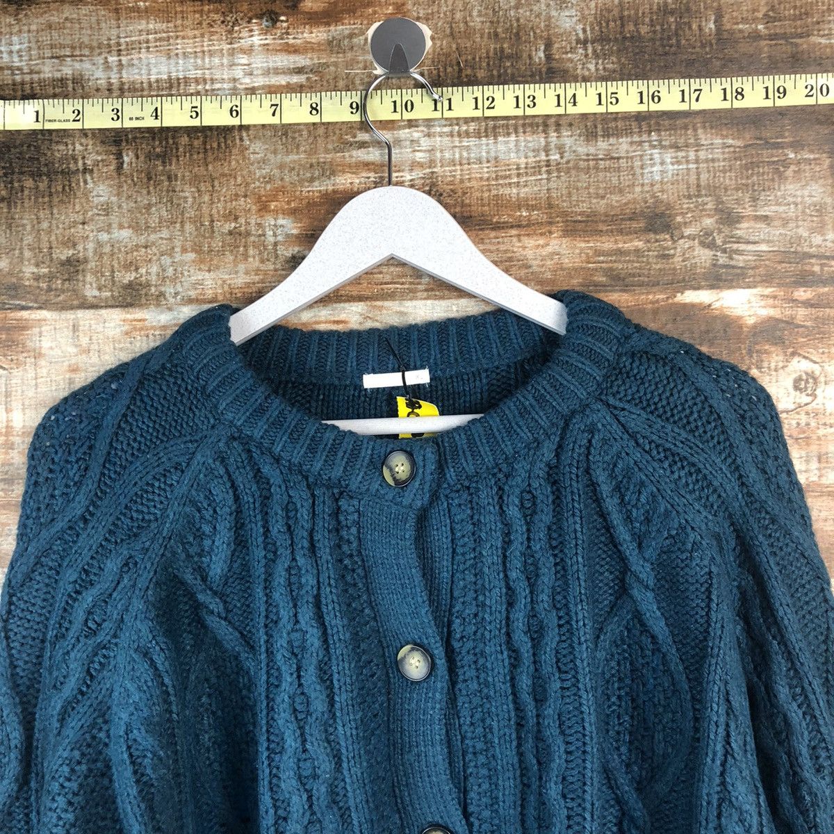 GU GU Green vintage cable Knitwear #A2002 Size XL / US 12-14 / IT 48-50 - 4 Thumbnail