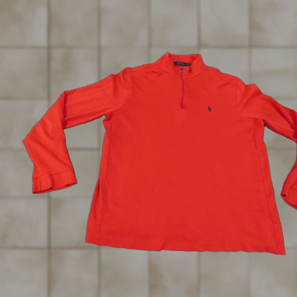 Polo Ralph Lauren Polo Ralph Lauren Sweater Mens Large Red Pullover Pony 1/4 Zip Cotton Preppy Size US L / EU 52-54 / 3 - 1 Thumbnail