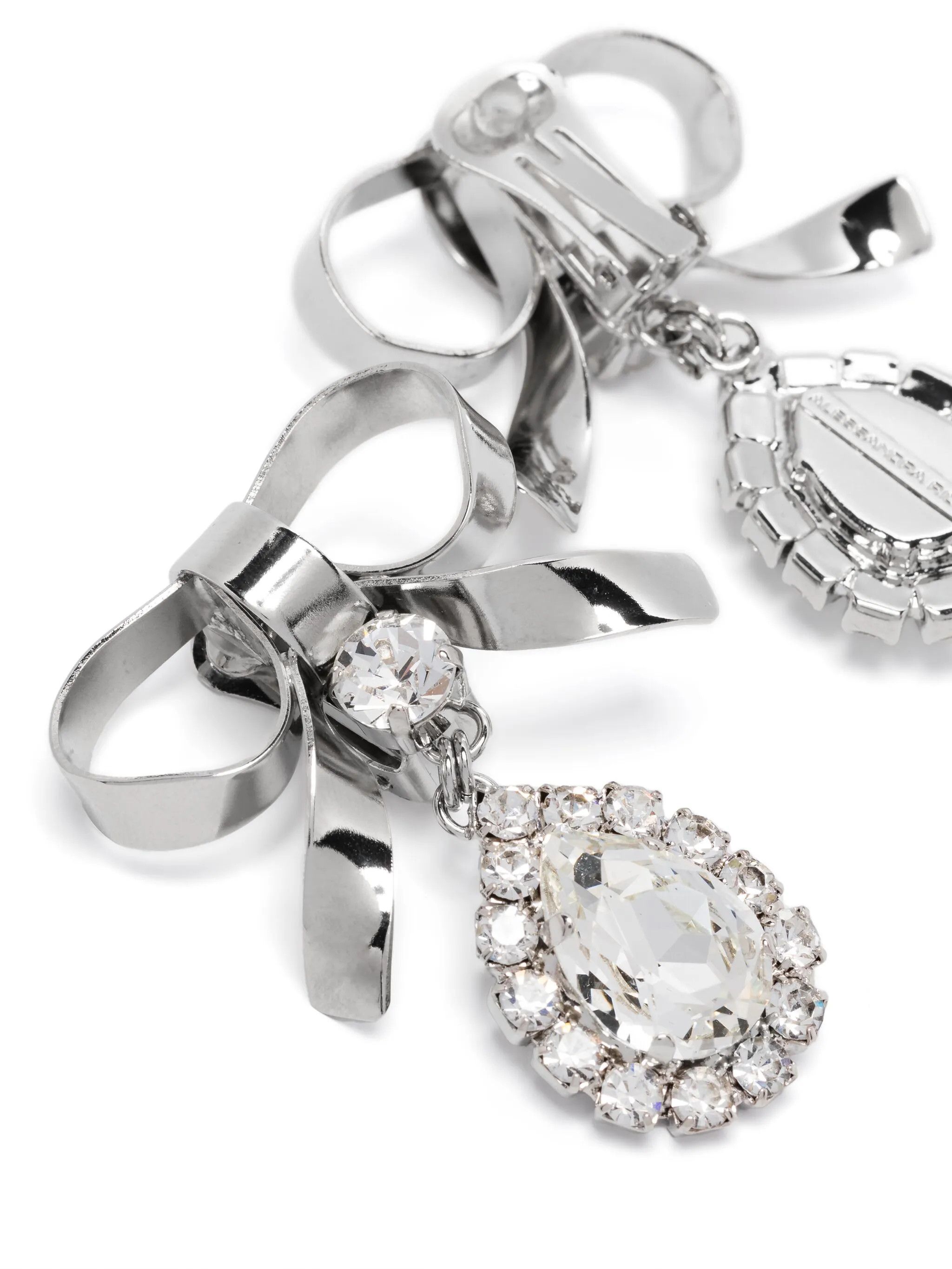 Alessandra Rich o1s22i1n0225 Size: OS / Bow Earrings in Silver Size ONE SIZE - 3 Thumbnail