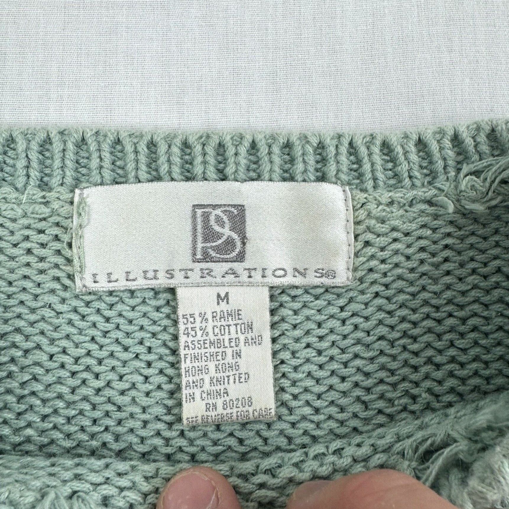 Vintage VINTAGE Womens Sweater Pullover Knit Long Sleeve Crew Neck Floral Pattern 90s Green Size M Size M / US 6-8 / IT 42-44 - 5 Thumbnail