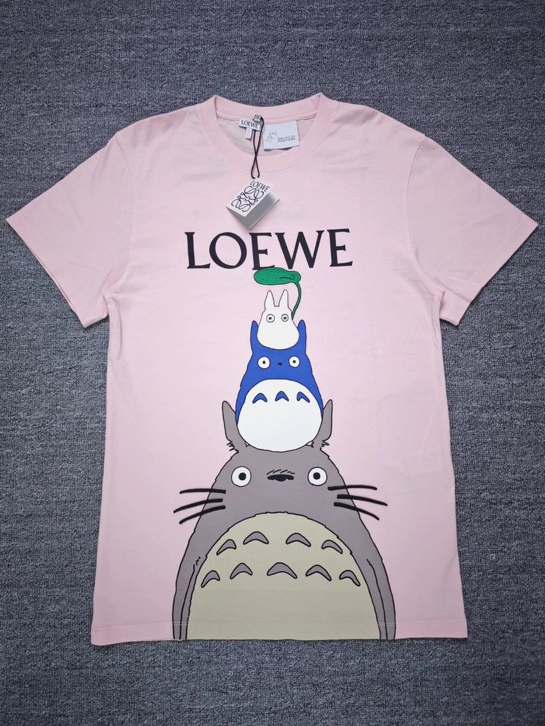 Loewe LOEWE Dragon cat print round neck ruffled short sleeves Size S / US 4 / IT 40 - 1 Thumbnail