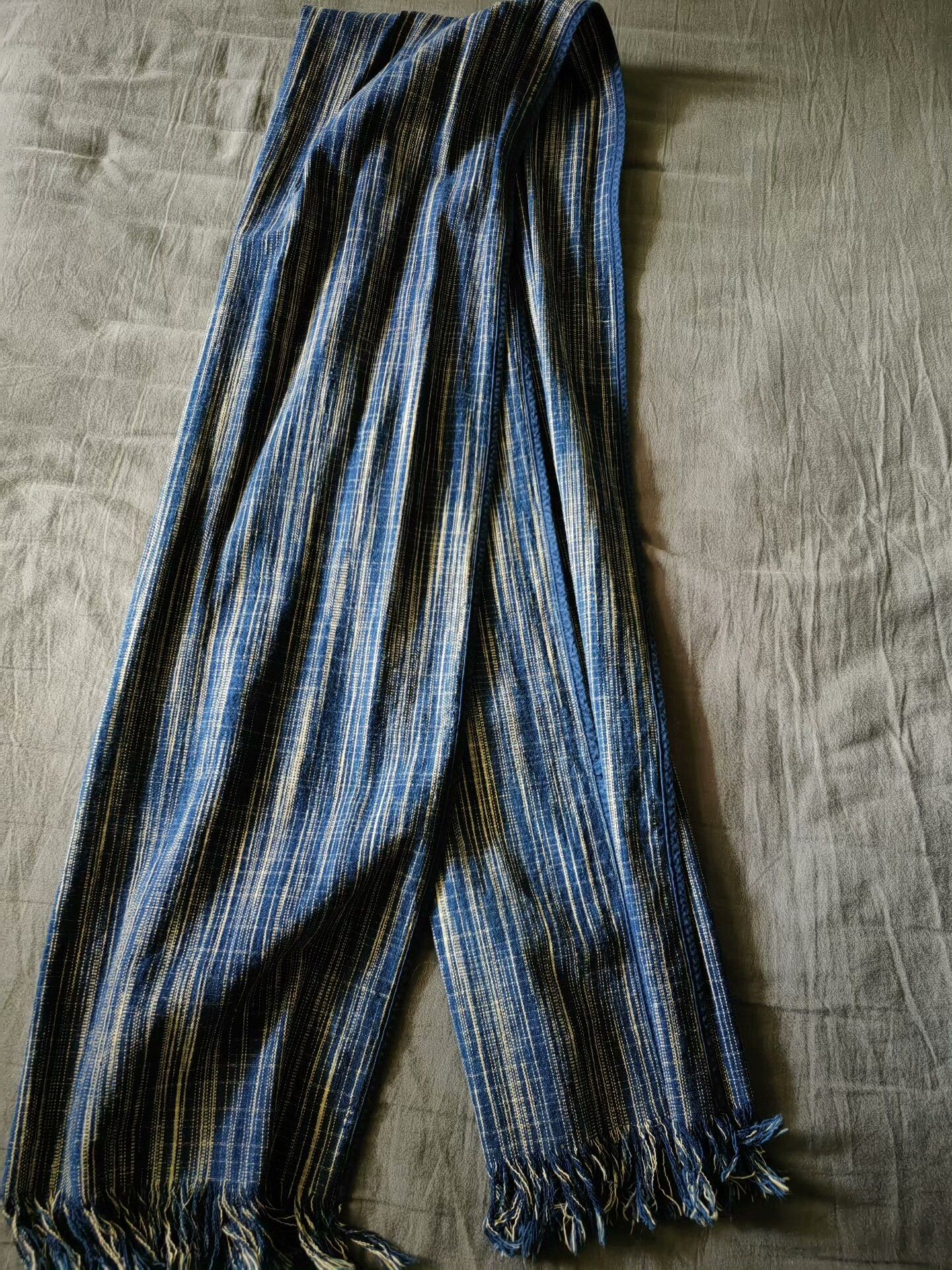 Other Vintage Handmade Blue Dyed Scarf Size ONE SIZE - 1 Thumbnail
