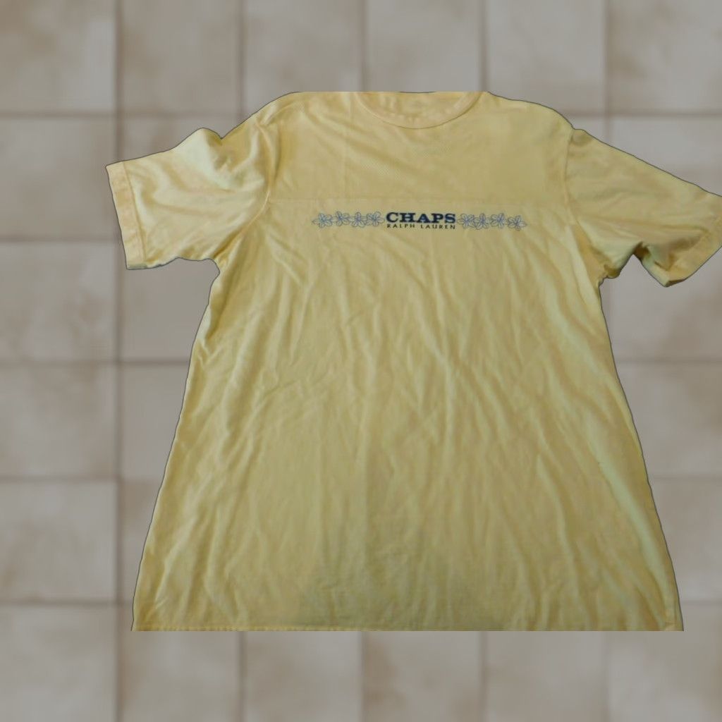 Ralph Lauren VINTAGE Ralph Lauren Mens T-Shirt Shirt 90s Yellow Logo Graphic L Cotton Knit Crew Neck Short Sleeve Mens Regular Adult Large All Seasons Size US L / EU 52-54 / 3 - 1 Thumbnail