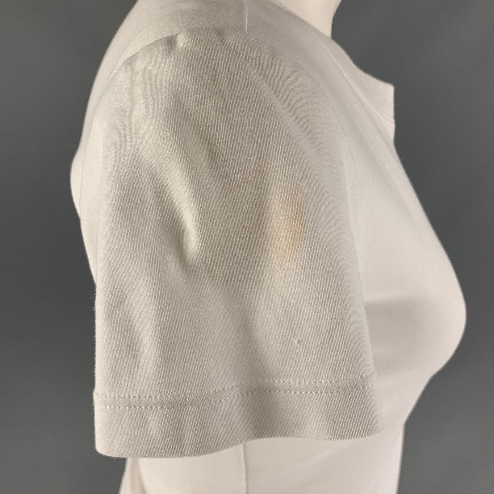 Brandon Maxwell BRANDON MAXWELL Size S White Cotton T-Shirt Size S / US 4 / IT 40 - 3 Thumbnail