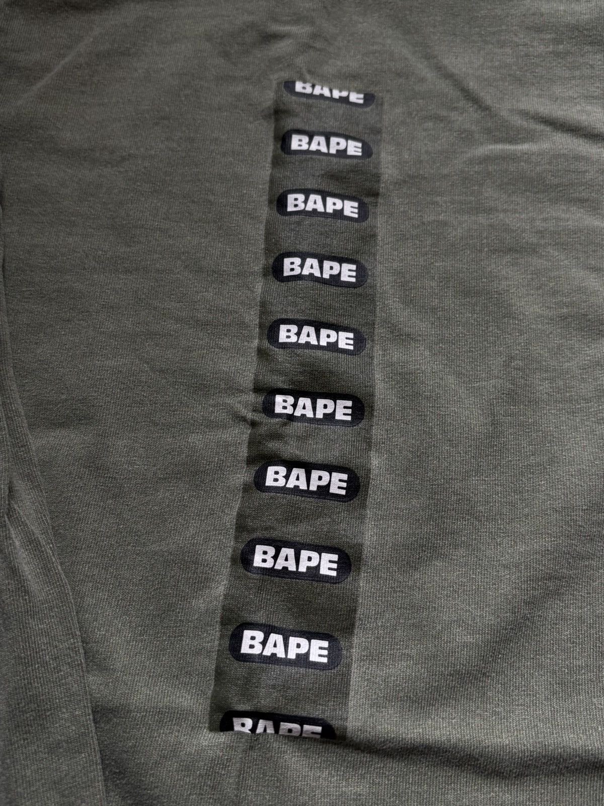 Bape BAPE Relaxed Pocket L/S Tee Olive Size US M / EU 48-50 / 2 - 4 Thumbnail