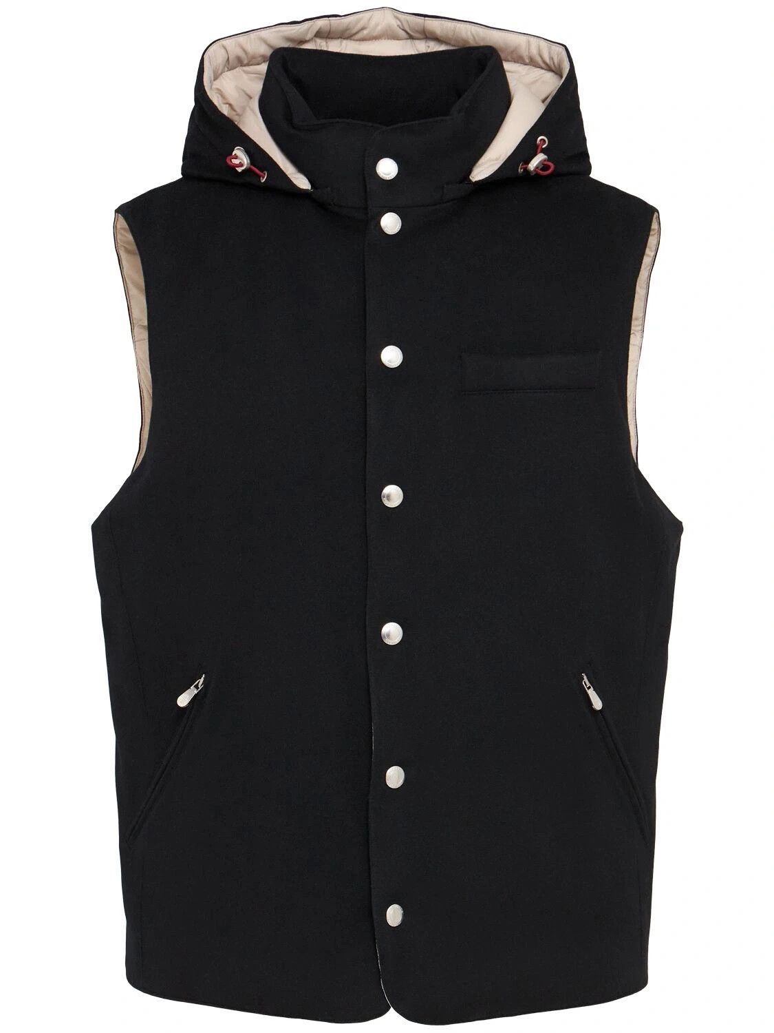 Brunello Cucinelli BRUNELLO CUCINELLI Black Wool Vest New & Authentic Size US M / EU 48-50 / 2 - 1 Thumbnail
