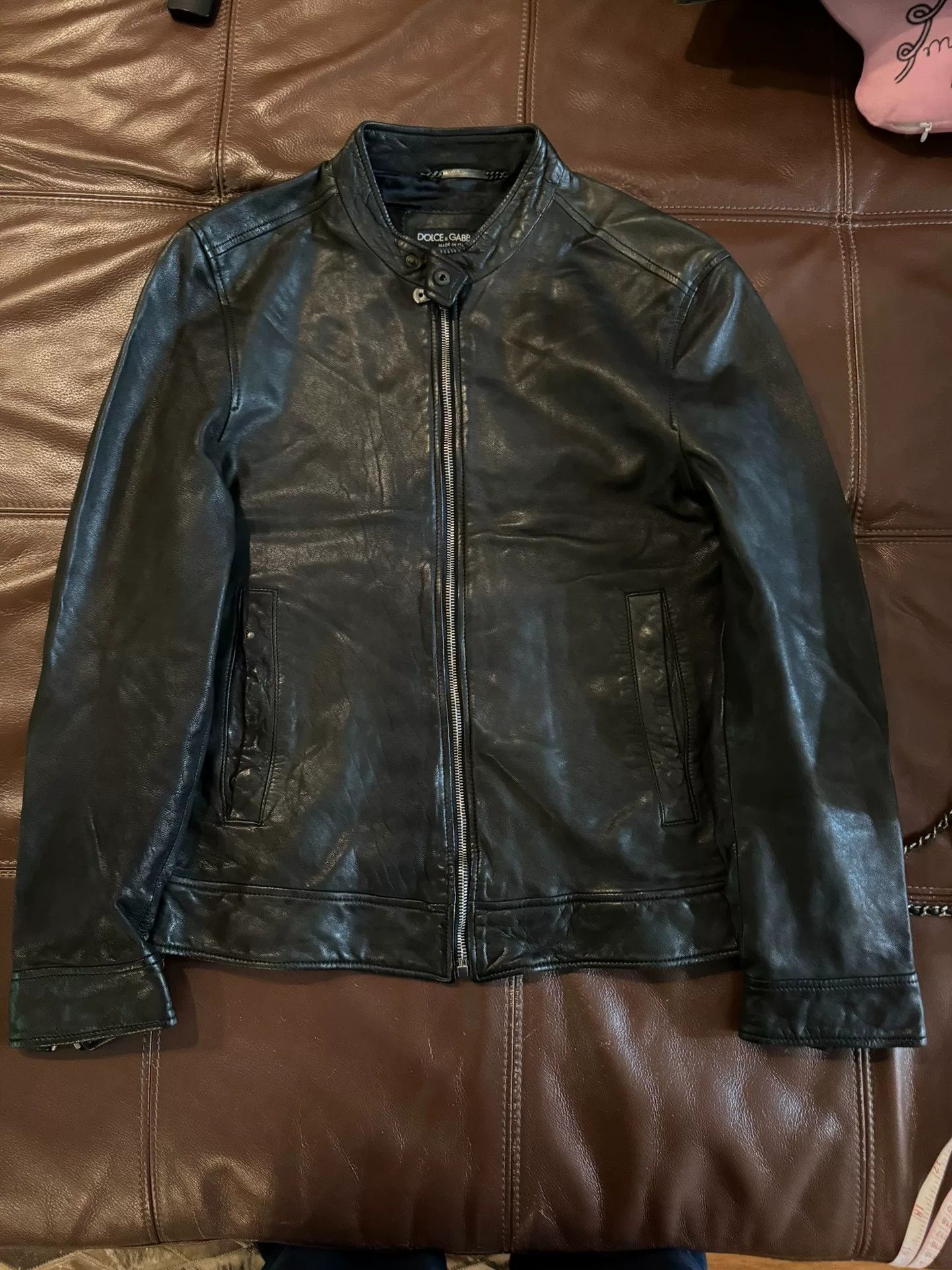Dolce & Gabbana black leather motorcycle jacket by dolce&gabbana Size US M / EU 48-50 / 2 - 1 Thumbnail