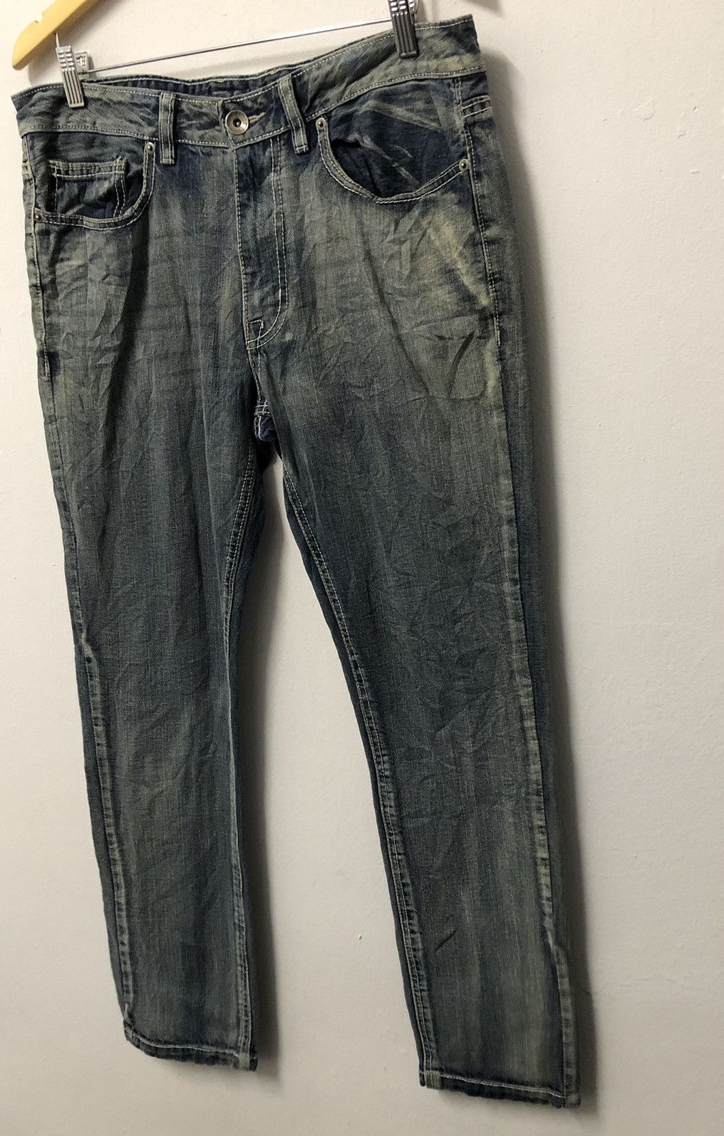 Route 66 Vtg Route 66 Embroidered Pocket Faded Blue Jeans Size US 35 - 4 Thumbnail