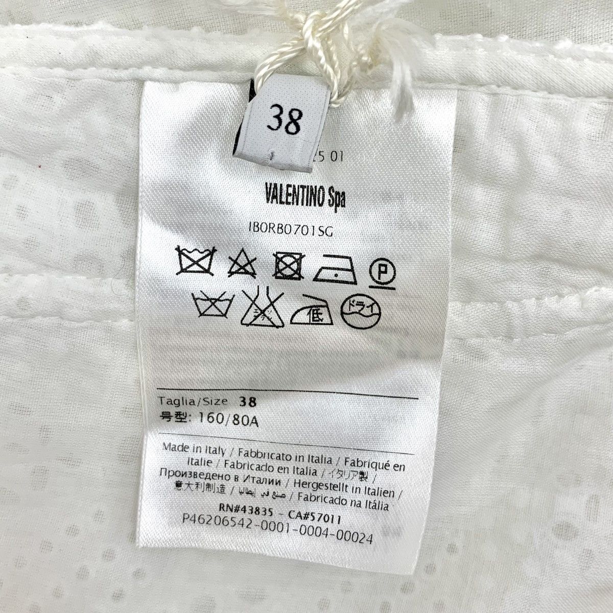 Valentino Valentino White Floral Hollow-out Wide-leg Pants K26WX Size 26" / US 2 / IT 38 - 8 Thumbnail