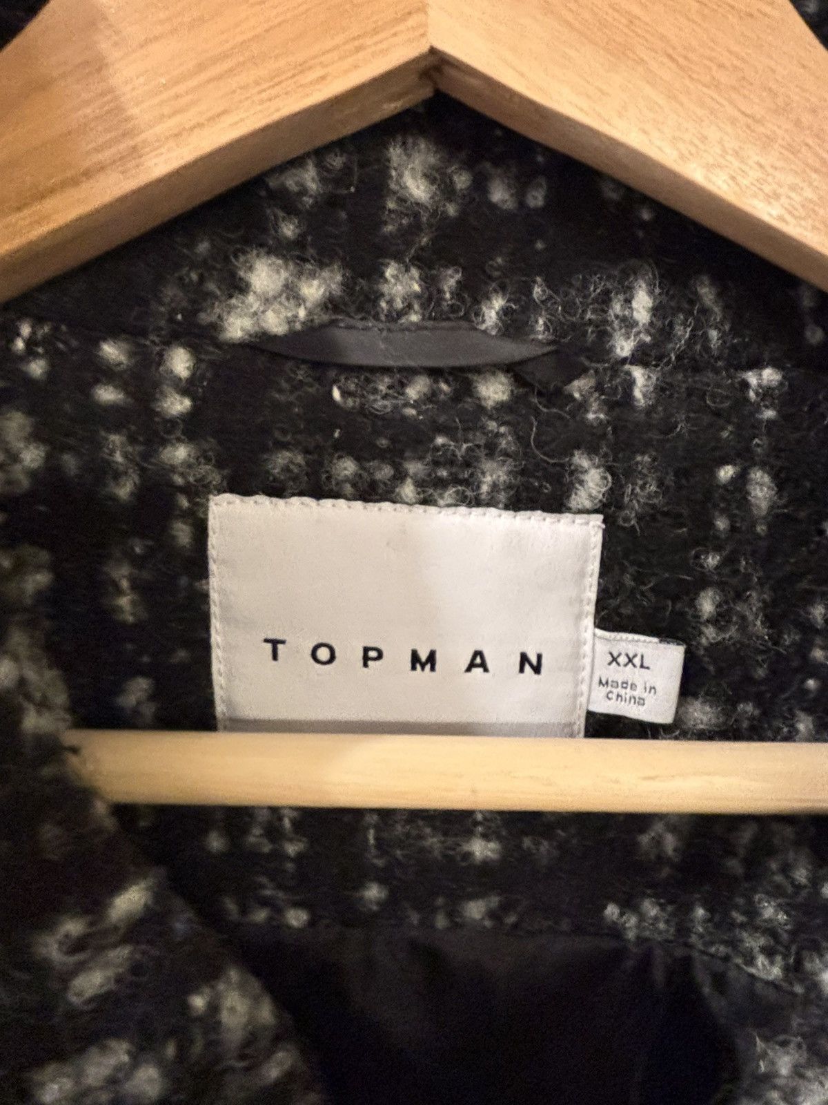 Topman Topman black/white wool coat Size US XXL / EU 58 / 5 - 3 Thumbnail