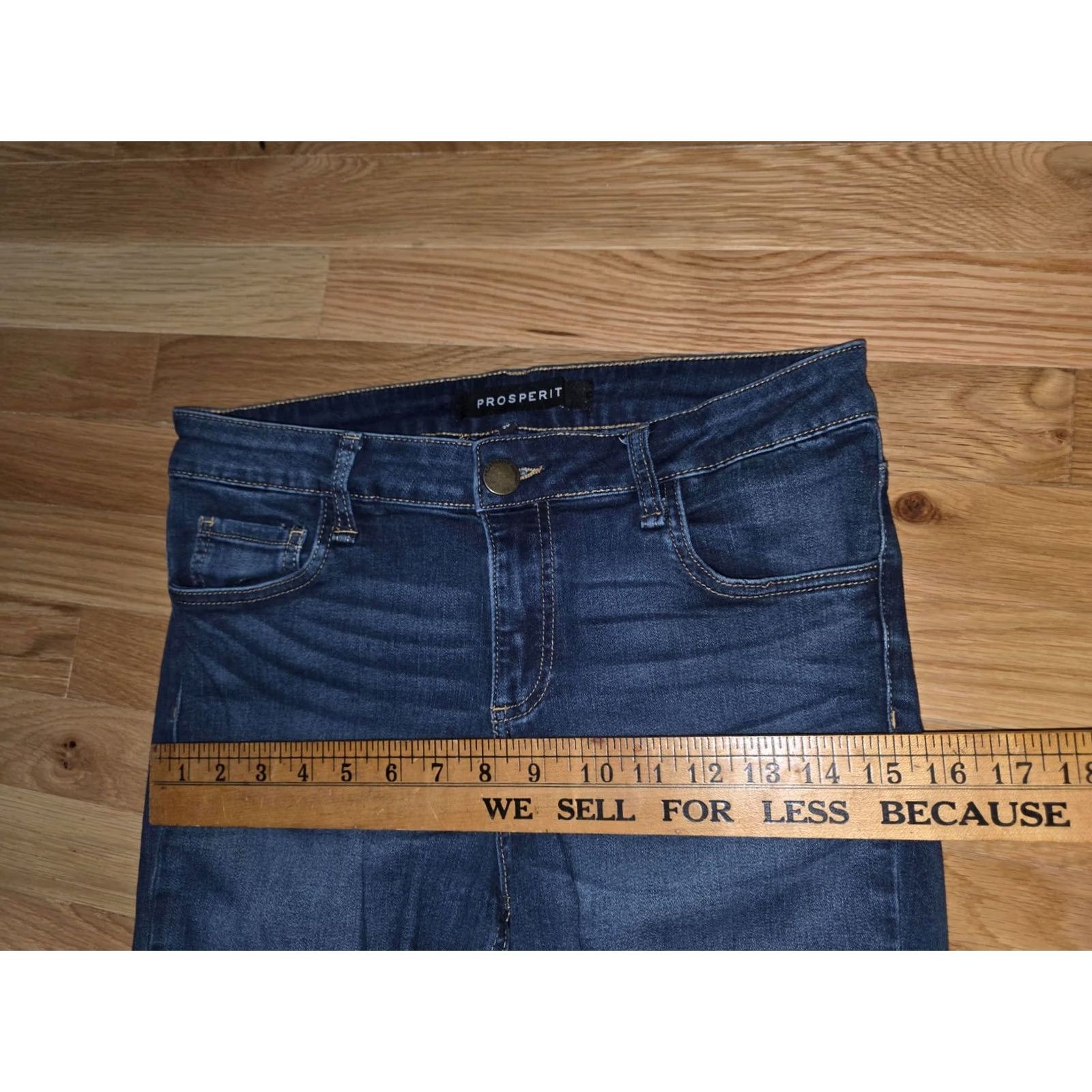 Denime Prosperit Jeans Women's Size 28 Blue Denim 5-Pocket Low Rise Ankle Stretch Cotton Shirt? Size 28" / US 6 / IT 42 - 7 Thumbnail