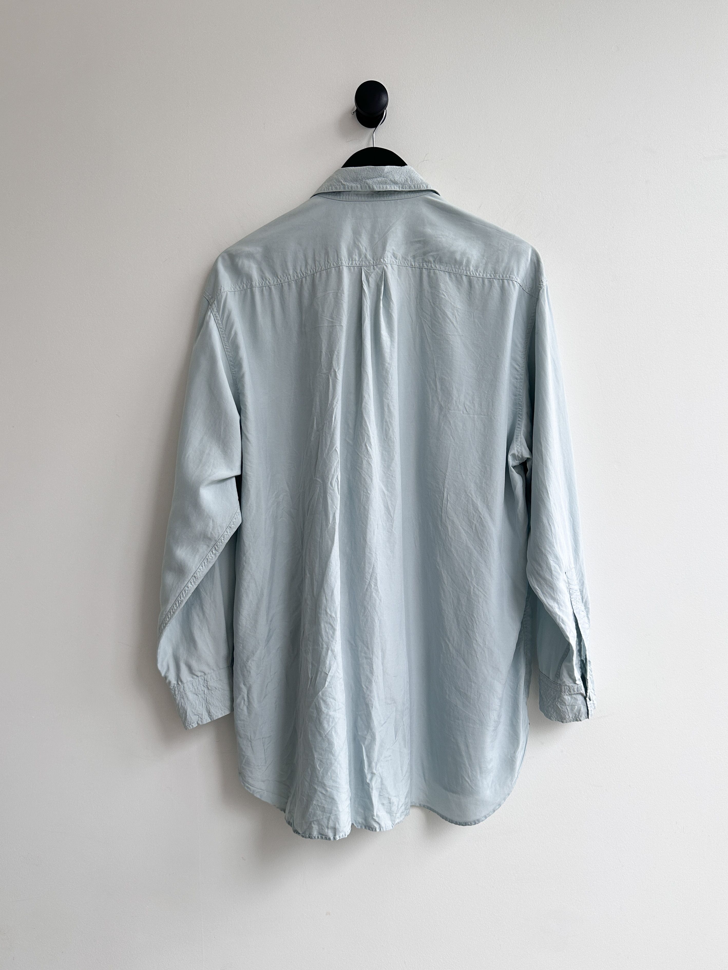 Yohji Yamamoto Vintage Yohji Yamamoto Blue Shirt Size S / US 4 / IT 40 - 4 Thumbnail