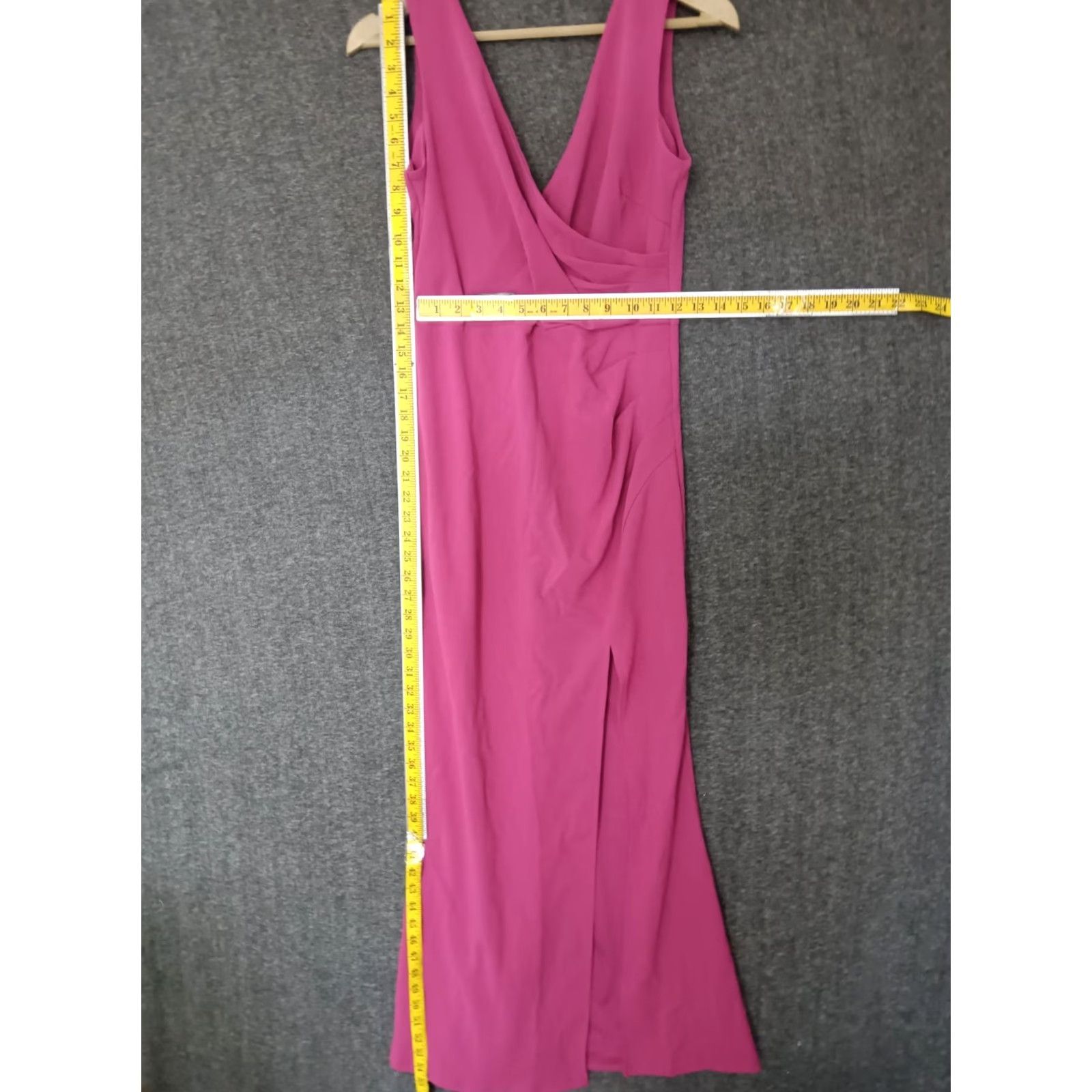 Pinko WOOSEA Pink Sleeveless V-Neck Long Dress for Women M - Evening Cocktail Dress, Formal, Party, Zipper Closure, Polyester Spandex, Solid Pattern Size M / US 6-8 / IT 42-44 - 4 Thumbnail