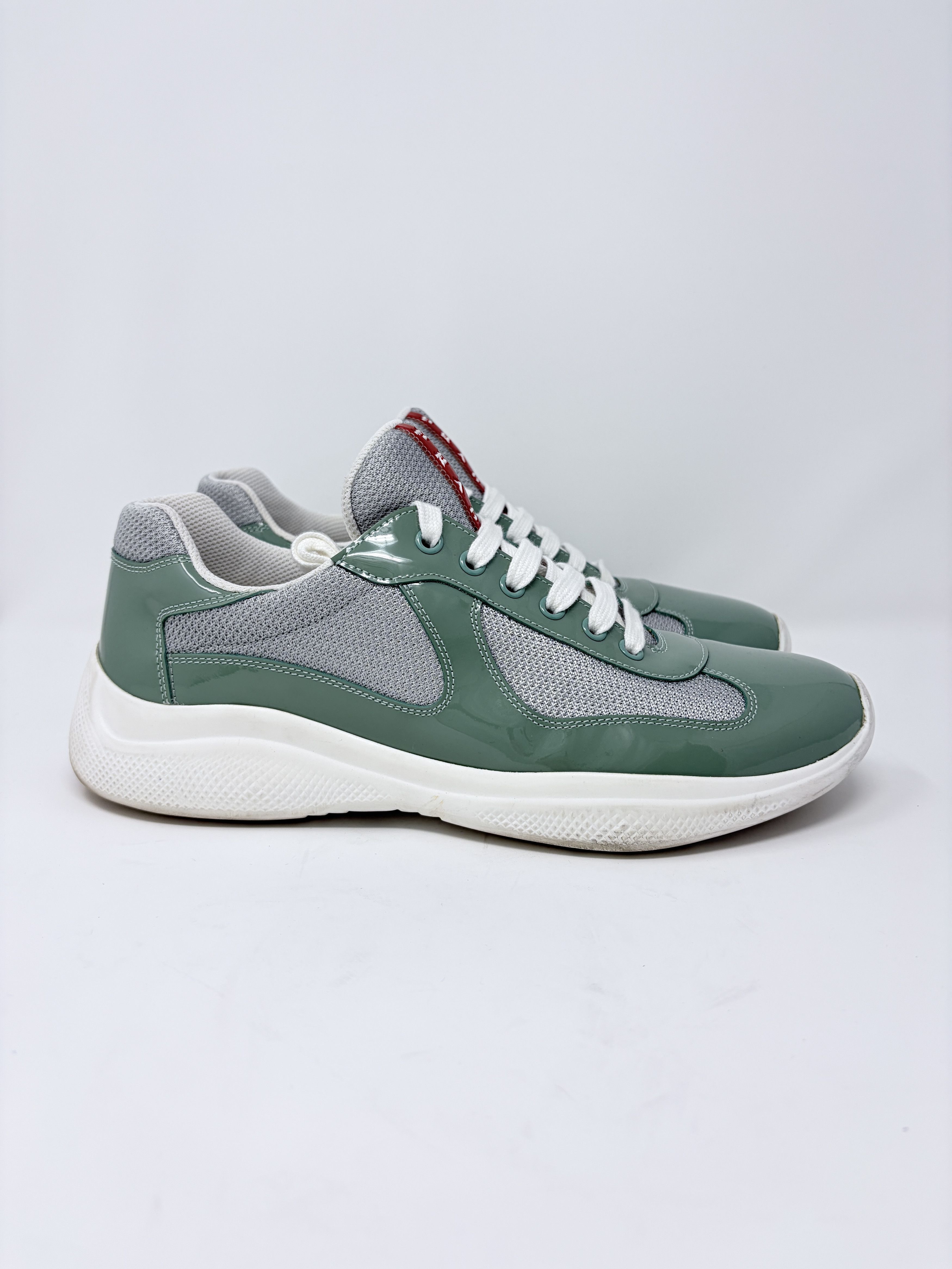 Prada Prada America's Cups Sage Green Patent Leather (Prada 7) Size US 8 / EU 41 - 2 Thumbnail