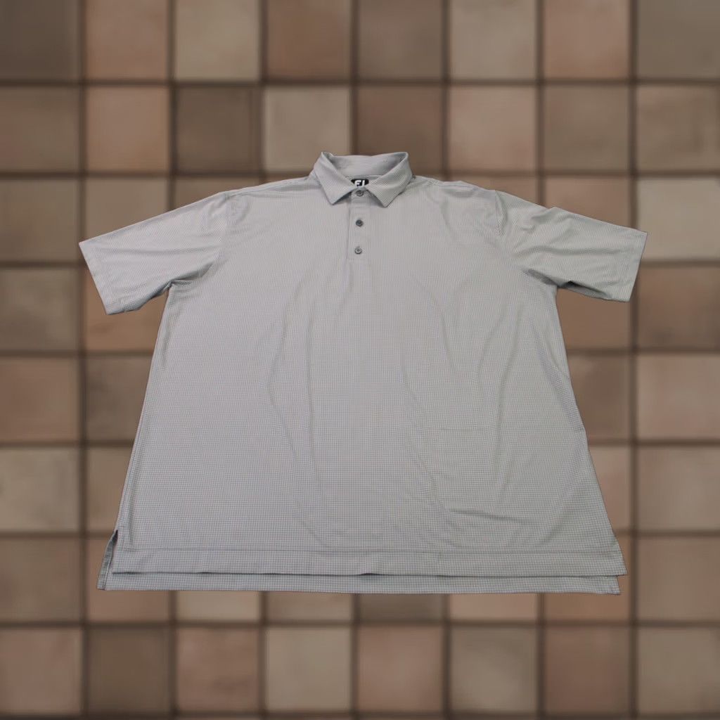 Footjoy Footjoy Golf Polo Shirt Men 2XL Houndstooth Performance Stretch Sport Preppy Size US XXL / EU 58 / 5 - 1 Thumbnail