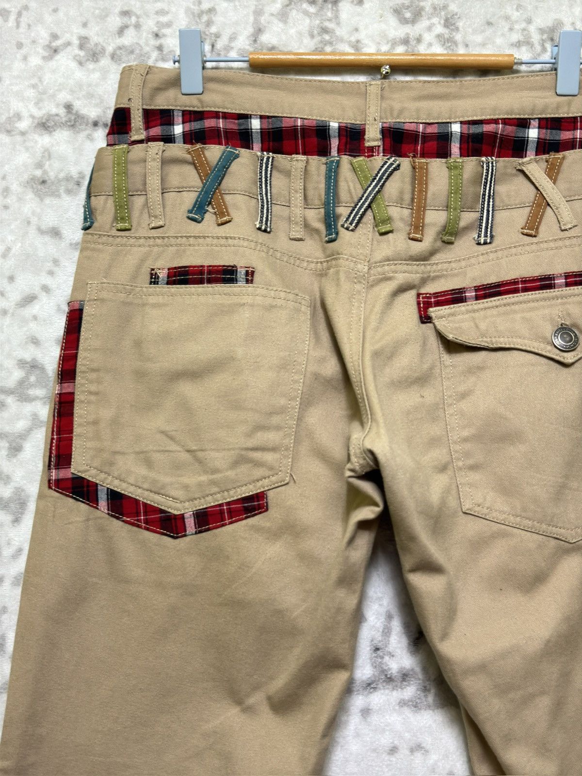 Japanese Brand Y2K Japanese Archive Punk Double Waist Zipper Detail Pants Size US 32 / EU 48 - 9 Thumbnail