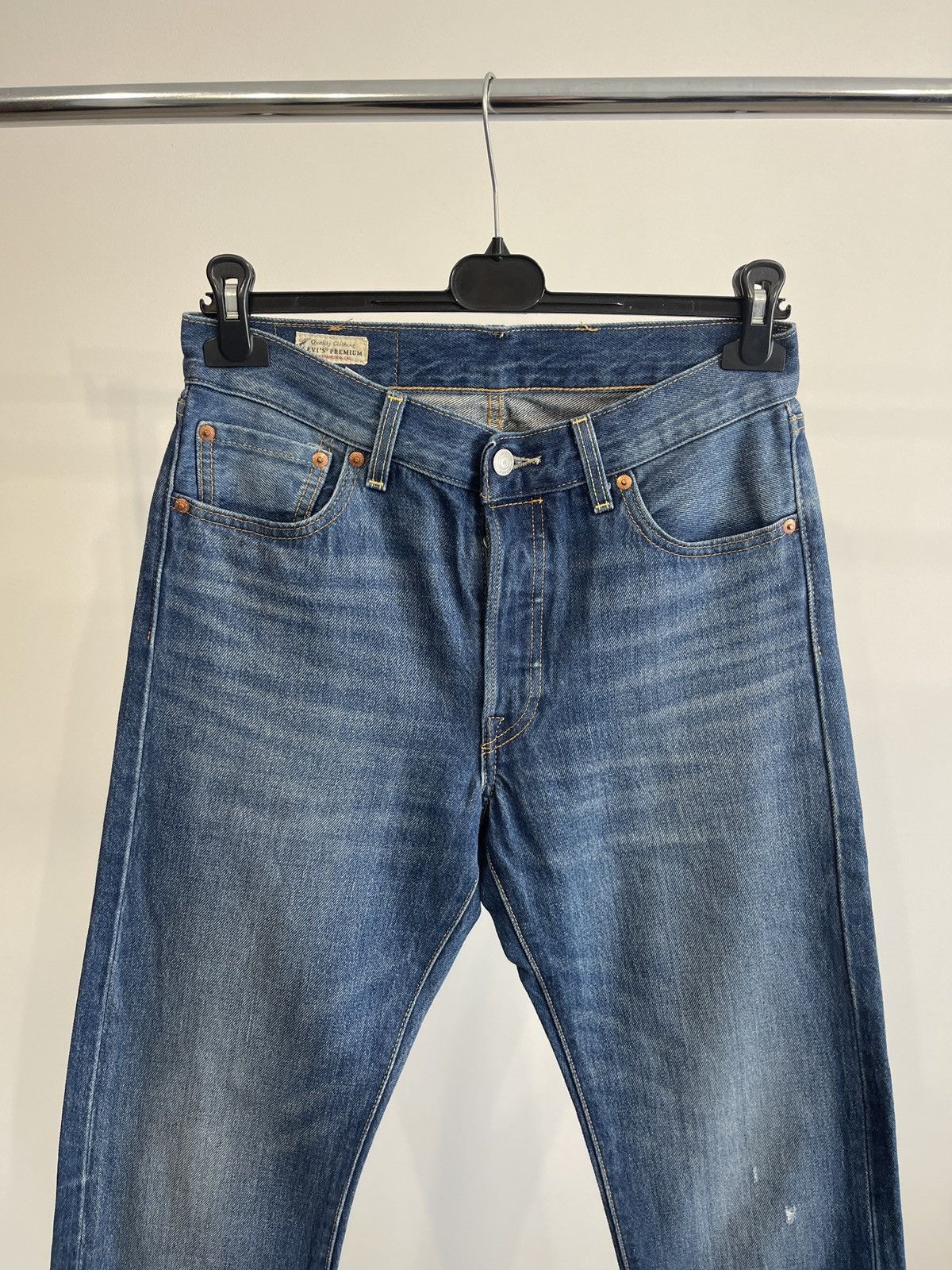 Levi's Levi’s jeans premium 501 Levis denim blue rare classic Size US 30 / EU 46 - 2 Thumbnail