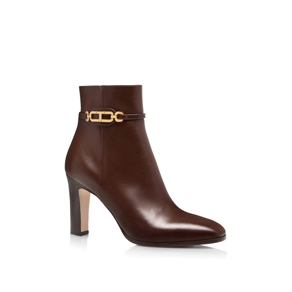 Tom Ford o1loc1c1025 W3520 Mid Heel Ankle Boots in Brown Size US 10 / IT 40 - 2 Thumbnail
