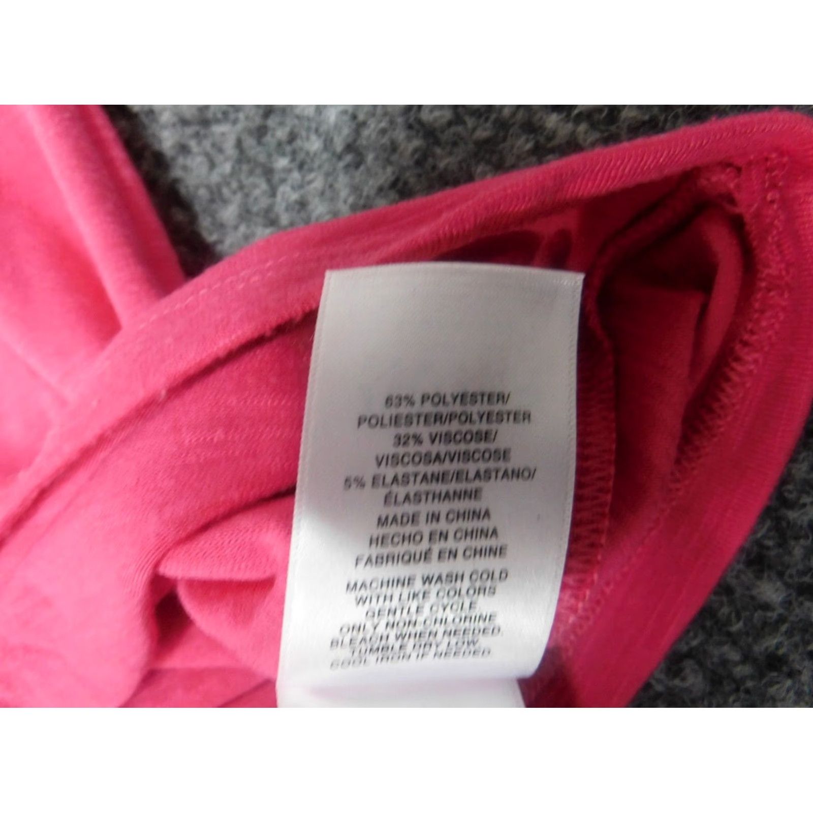 Jones New York Jones New York Womens Blouse S Pink Solid Off the Shoulder Sleeveless Pullover Casual Regular Fit Stretch Pattern: Solid Size S / US 4 / IT 40 - 7 Thumbnail
