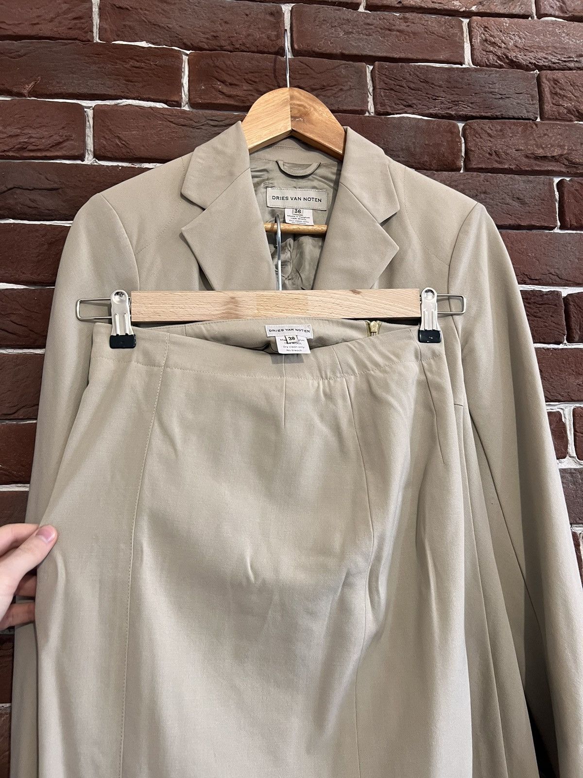 Dries Van Noten Vintage Dries Van Noten Wool Suit Vest Skirt Set Womens Size XS / US 0-2 / IT 36-38 - 6 Thumbnail