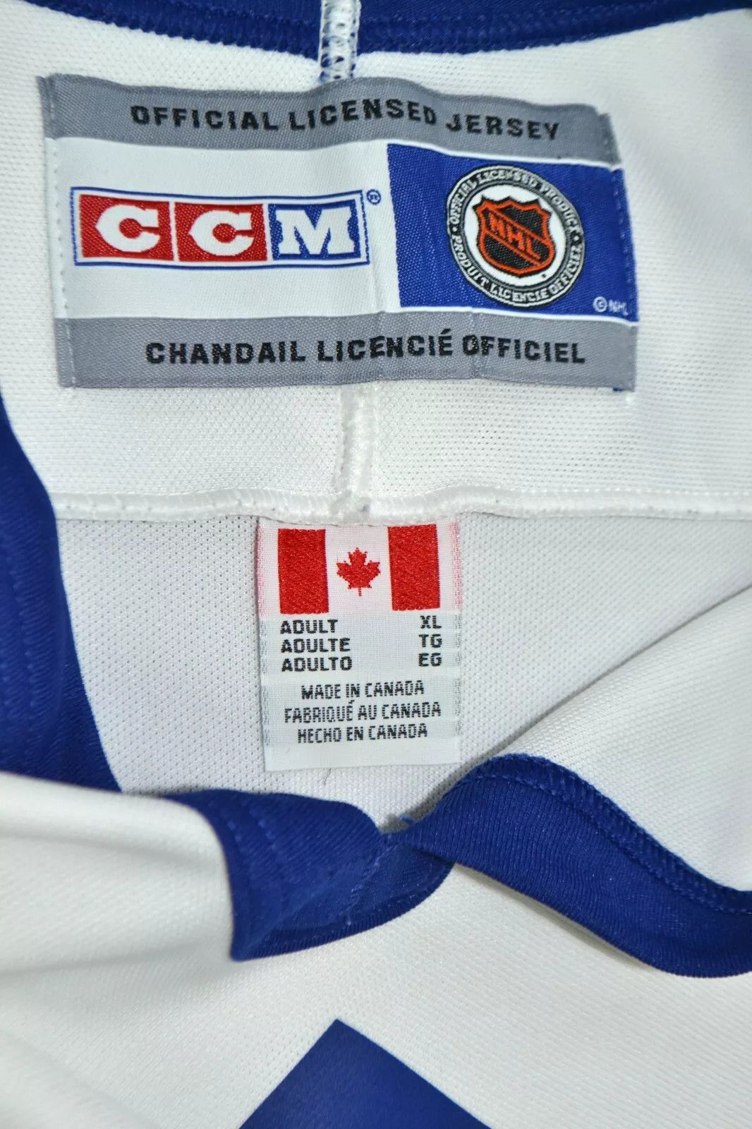 Ccm NHL TORONTO MAPLE LEAFS JERSEY CCM SIZE XL ADULT Size US XL / EU 56 / 4 - 8 Thumbnail