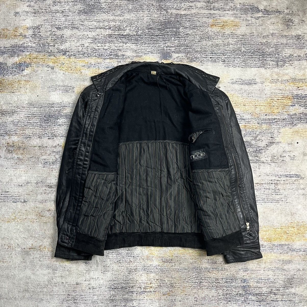 Japanese Brand × Le Grande Bleu (L.G.B.) × Nicole Club 90s Boutique Nicole by itsuko trucker lace leather jacket Size US M / EU 48-50 / 2 - 12 Thumbnail