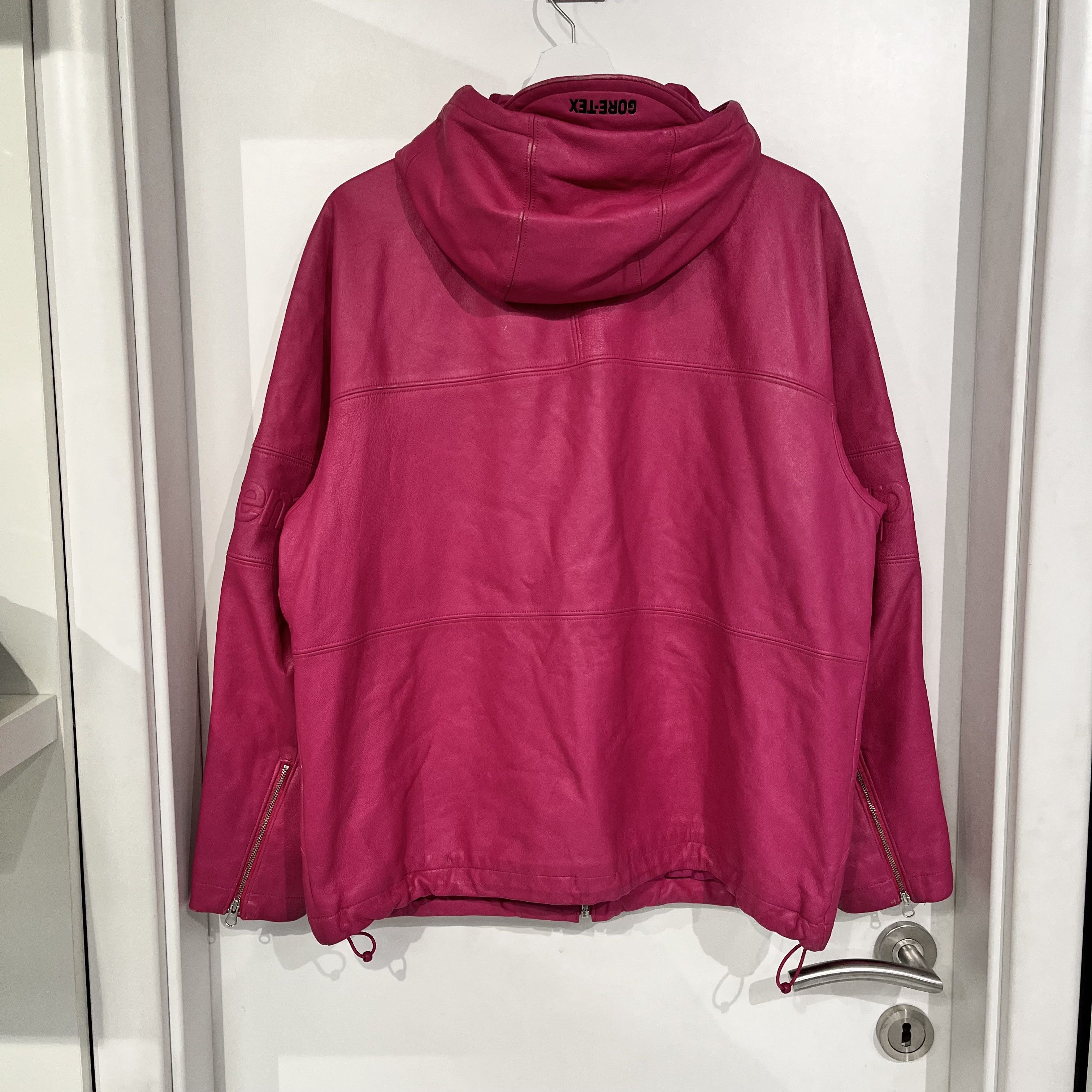 Supreme Supreme GORE-TEX Leather Jacket Magenta Size US S / EU 44-46 / 1 - 2 Thumbnail