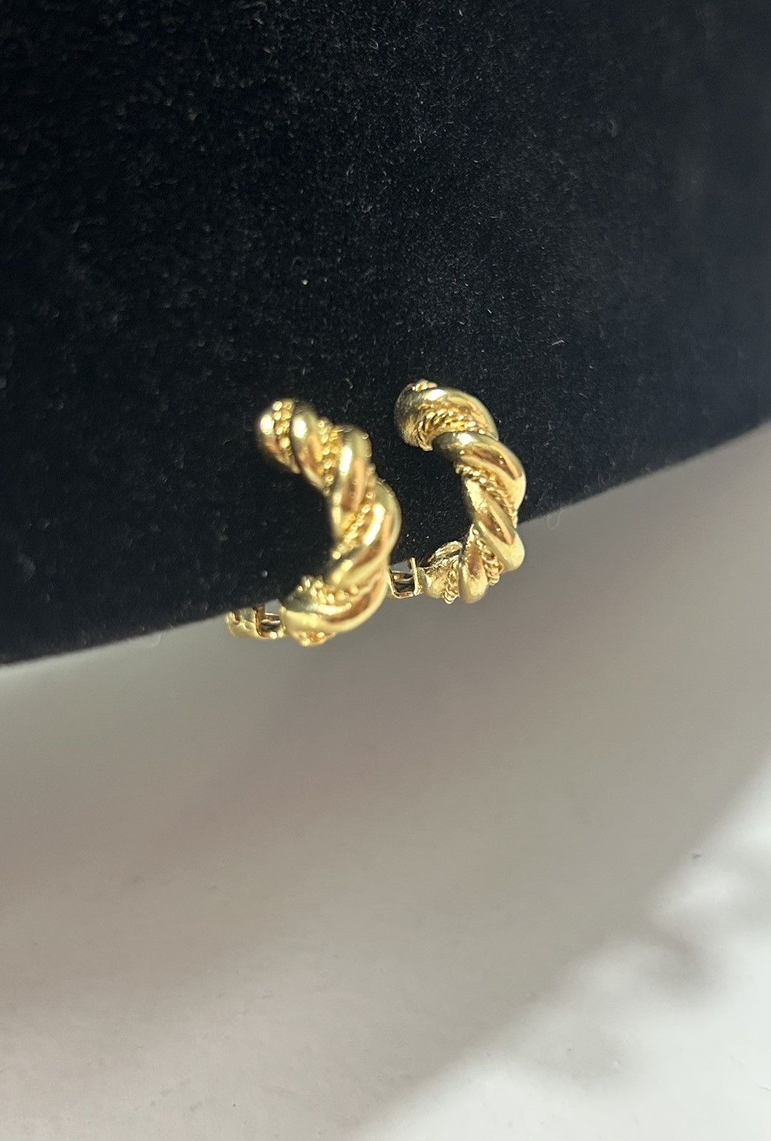 Dior Vintage Dior Gold Plated Twist Rope Clip on Huggie Earrings Size ONE SIZE - 3 Thumbnail
