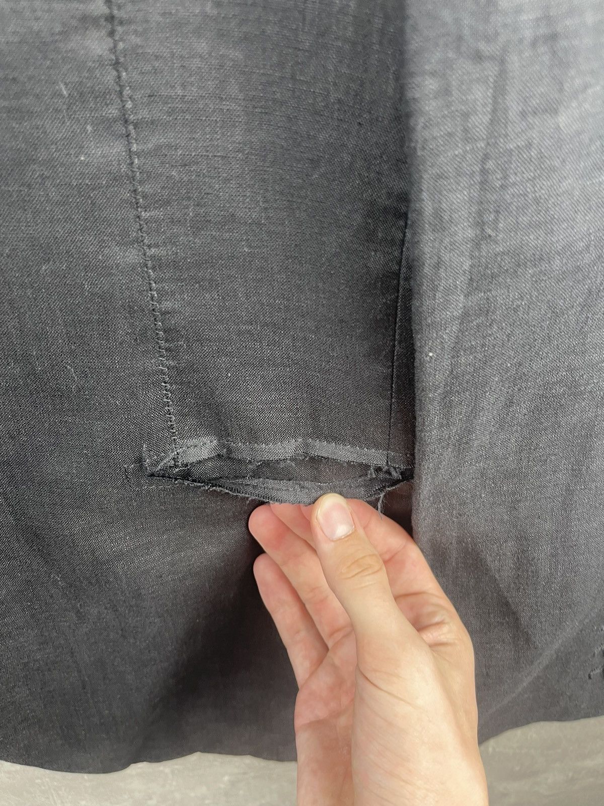 20471120 × Messagerie Messagerie Patrizo Piscaglia Opium Distressed Linen Blazer Size 48L - 9 Thumbnail