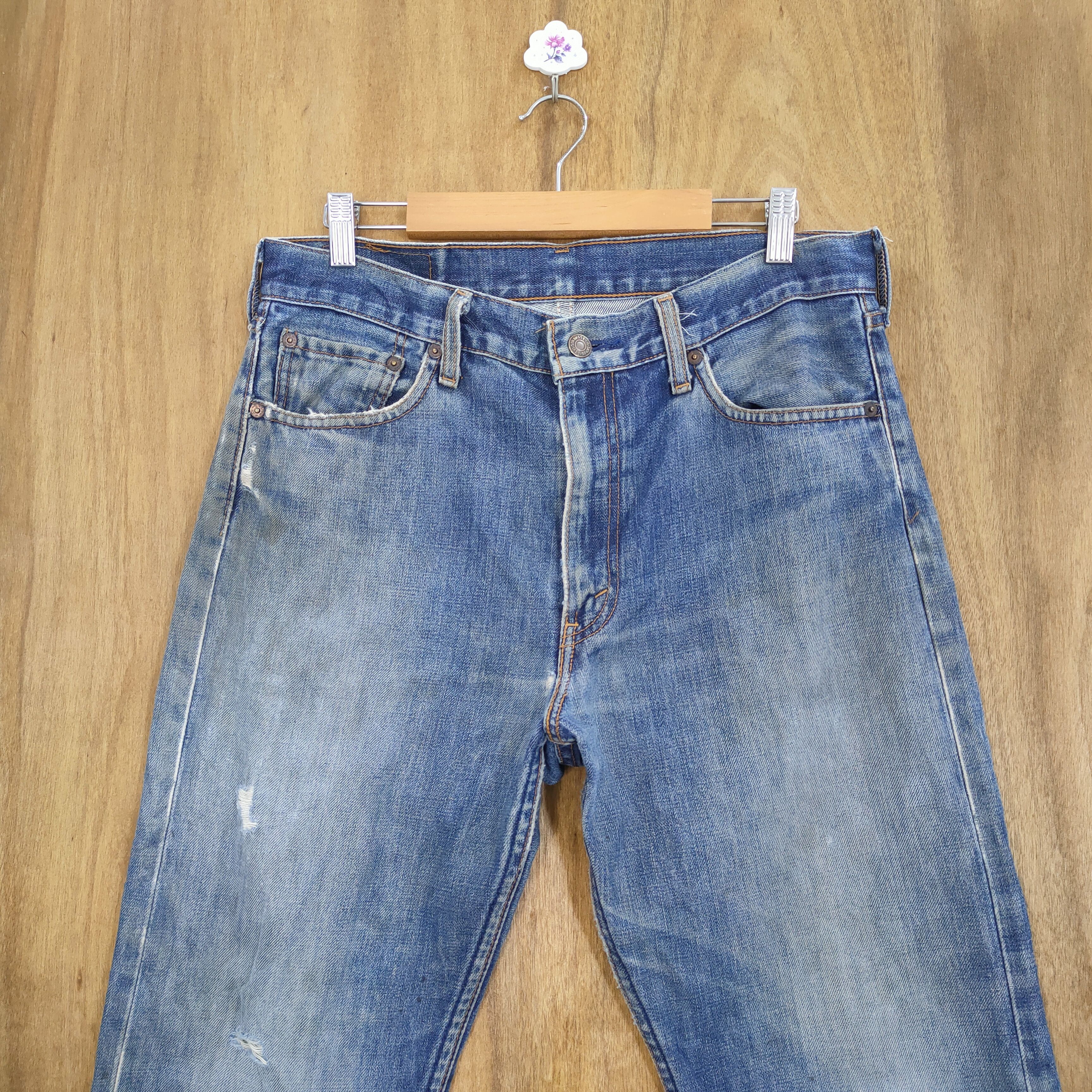 Levi's Vintage Clothing W32 VINTAGE LEVI'S 505 DISTRESSED JEANS PANTS Size US 32 / EU 48 - 2 Thumbnail