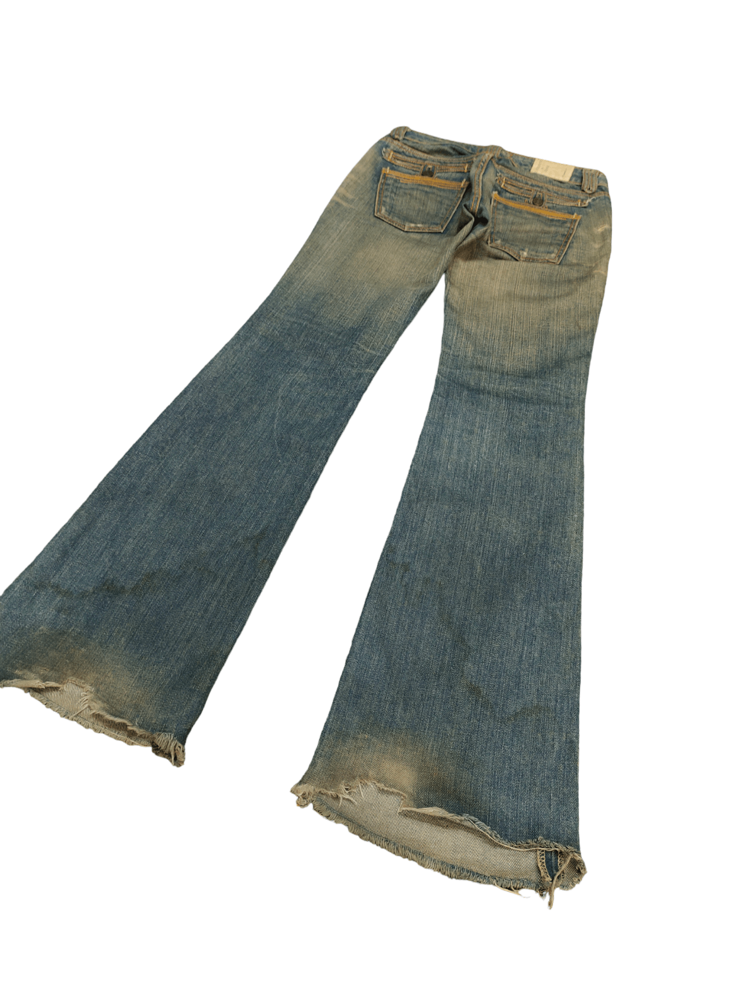 If Six Was Nine Flare Jeans Taverniti Release Hem Distress Boot Cut Low Rise Size US 27 - 12 Thumbnail