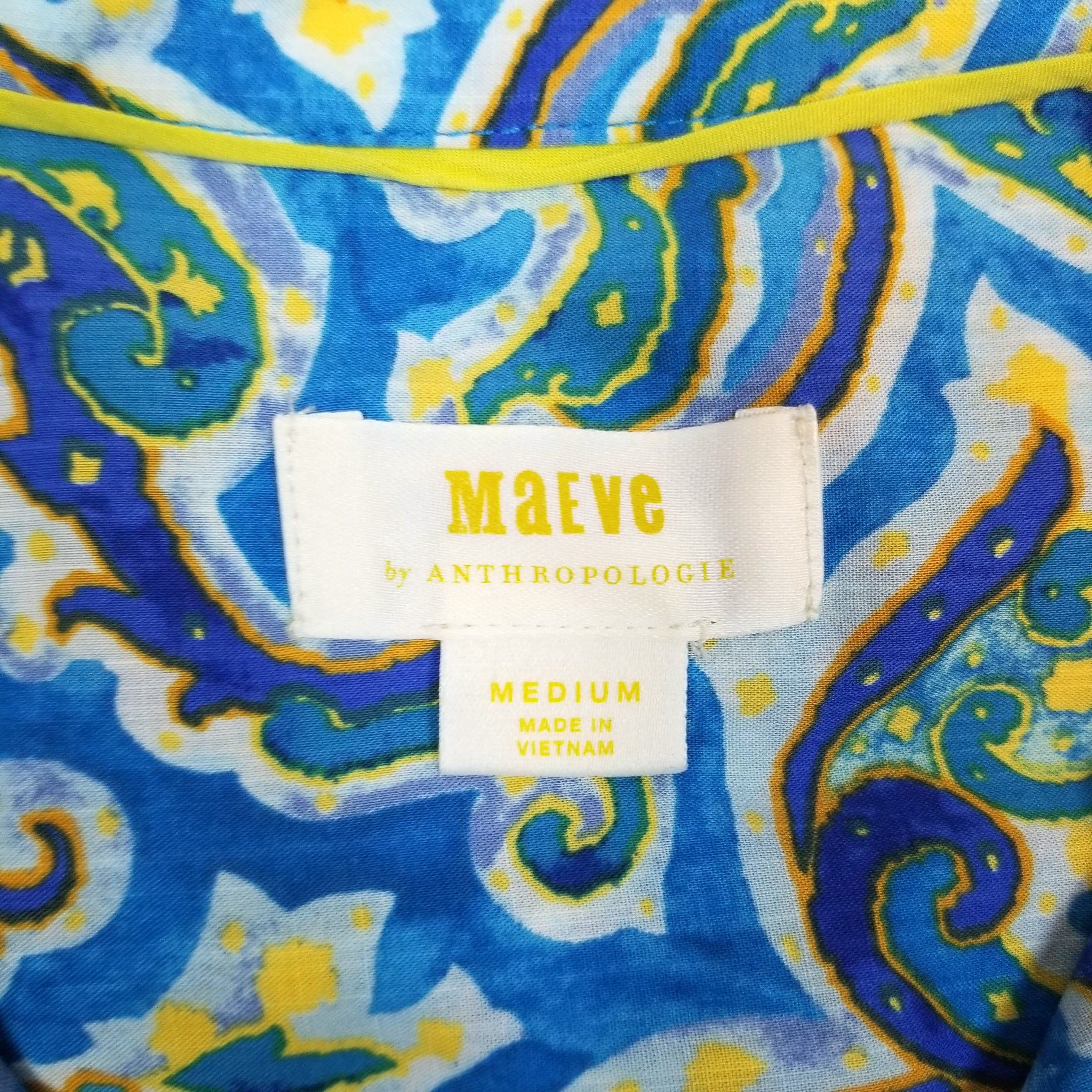Anthropologie Maeve "Ashleigh" Puff Sleeve Blouse Size M / US 6-8 / IT 42-44 - 8 Thumbnail