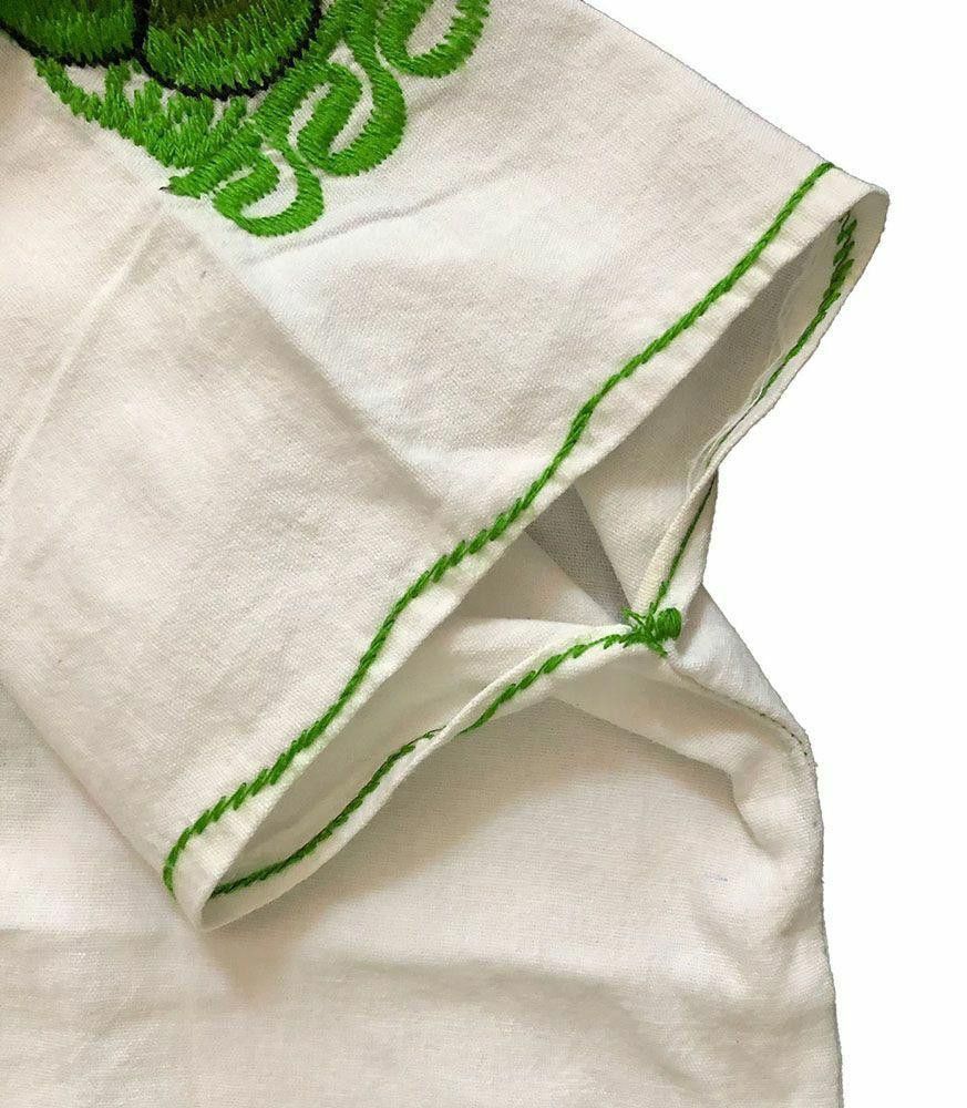 Designer Pre Owned Embroidered White Hand Made Blouse L Size L / US 10 / IT 46 - 2 Thumbnail