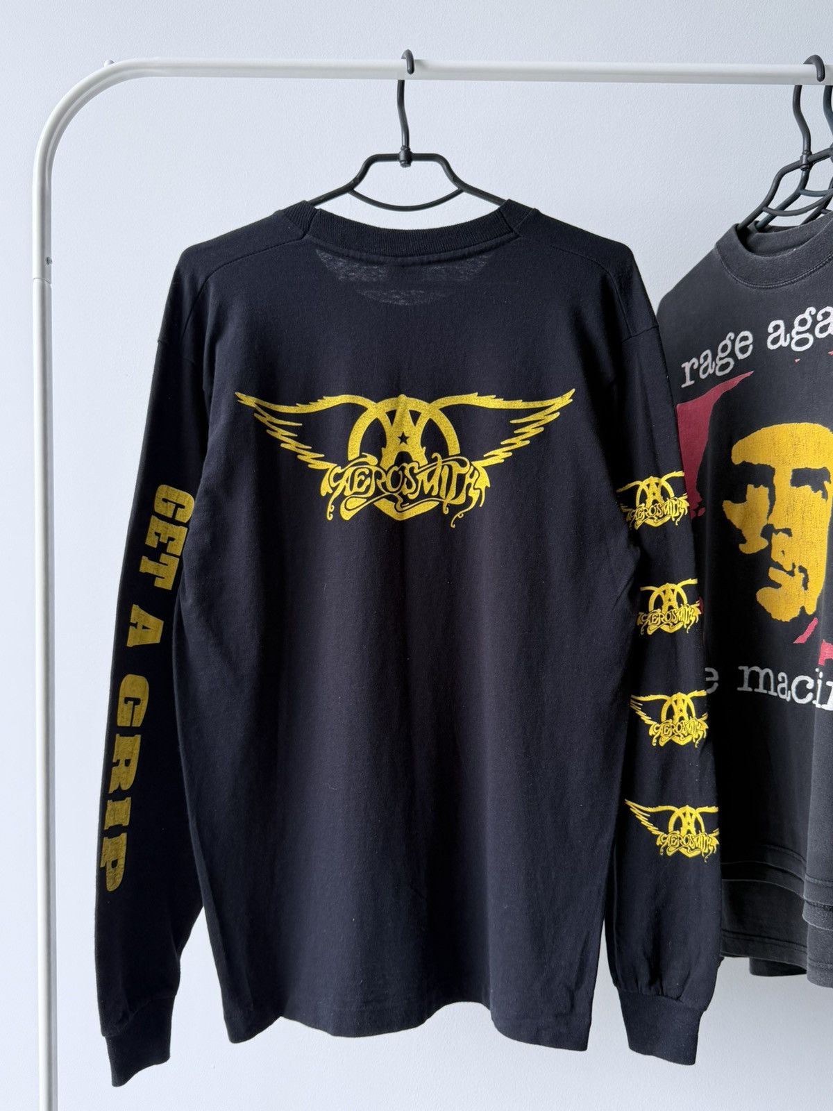 Band Tees Vintage 90s Aerosmith Get A Grip Tour Long Sleeve Tee Size US L / EU 52-54 / 3 - 3 Thumbnail