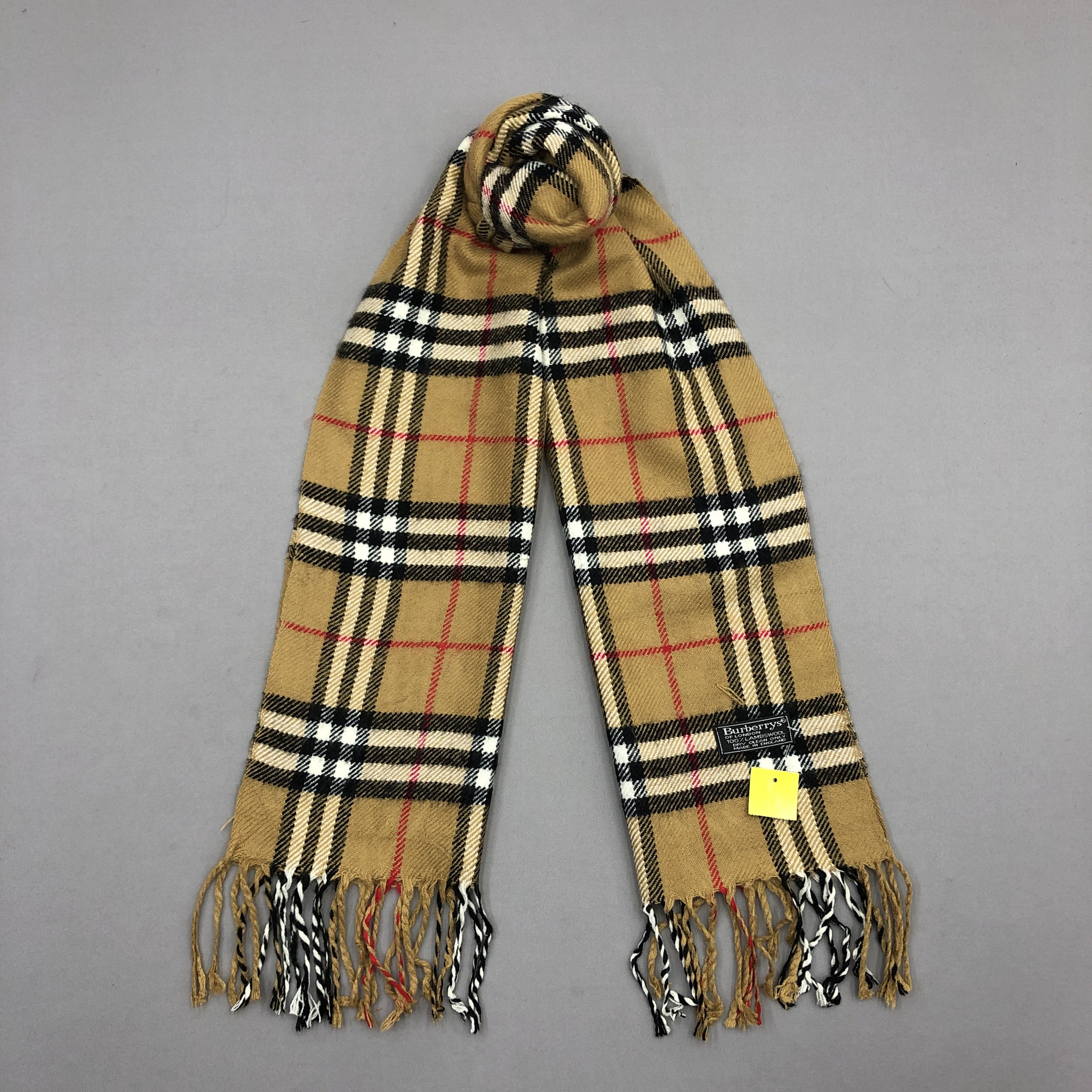 Burberry Vintage Burberry Scarf Muffler Wool Cashmere Scarves Size ONE SIZE - 1 Thumbnail