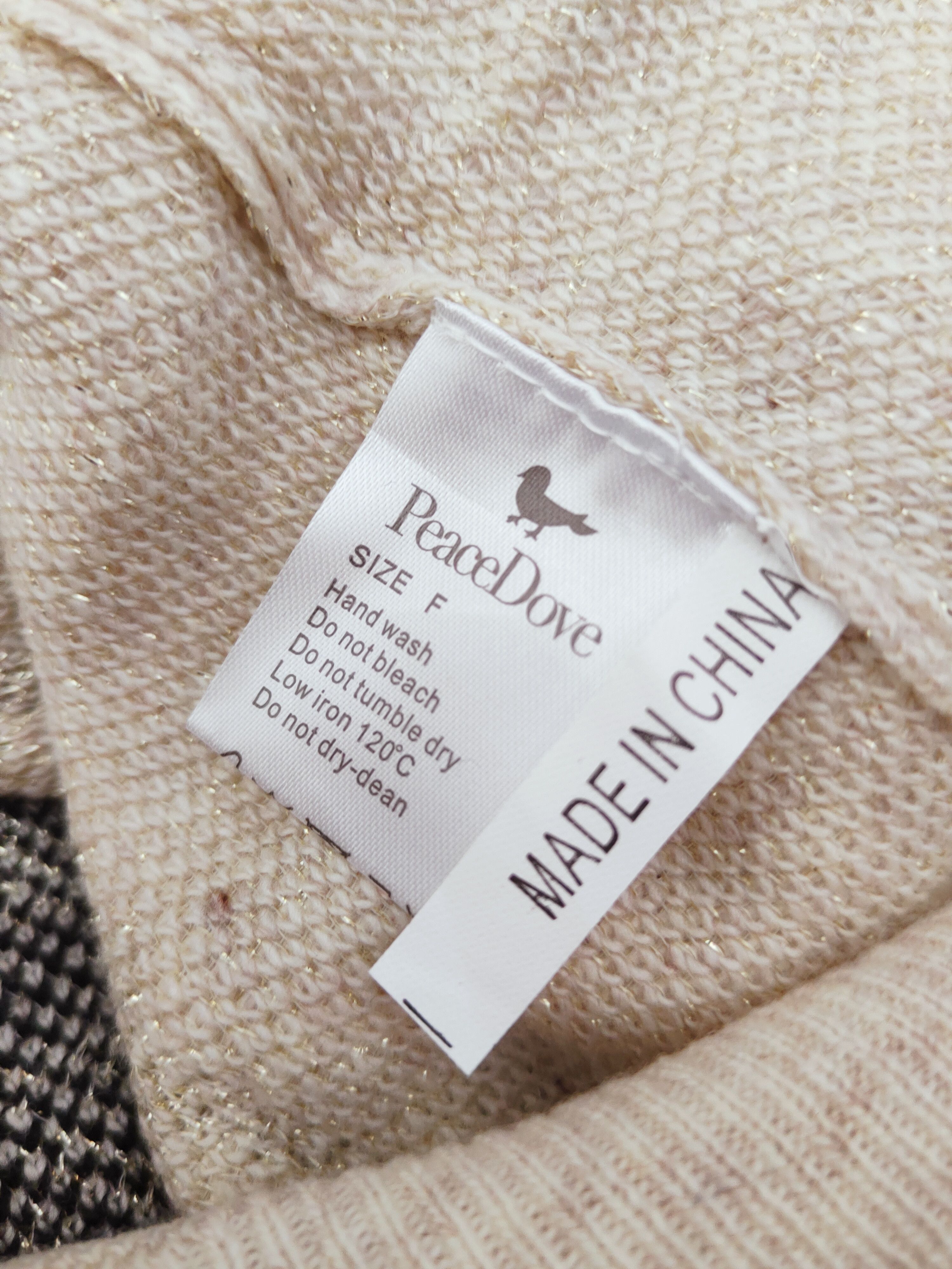 Vintage Peace Dove Blue Cream Knitwear Sweatshirts #W680 Size M / US 6-8 / IT 42-44 - 11 Thumbnail