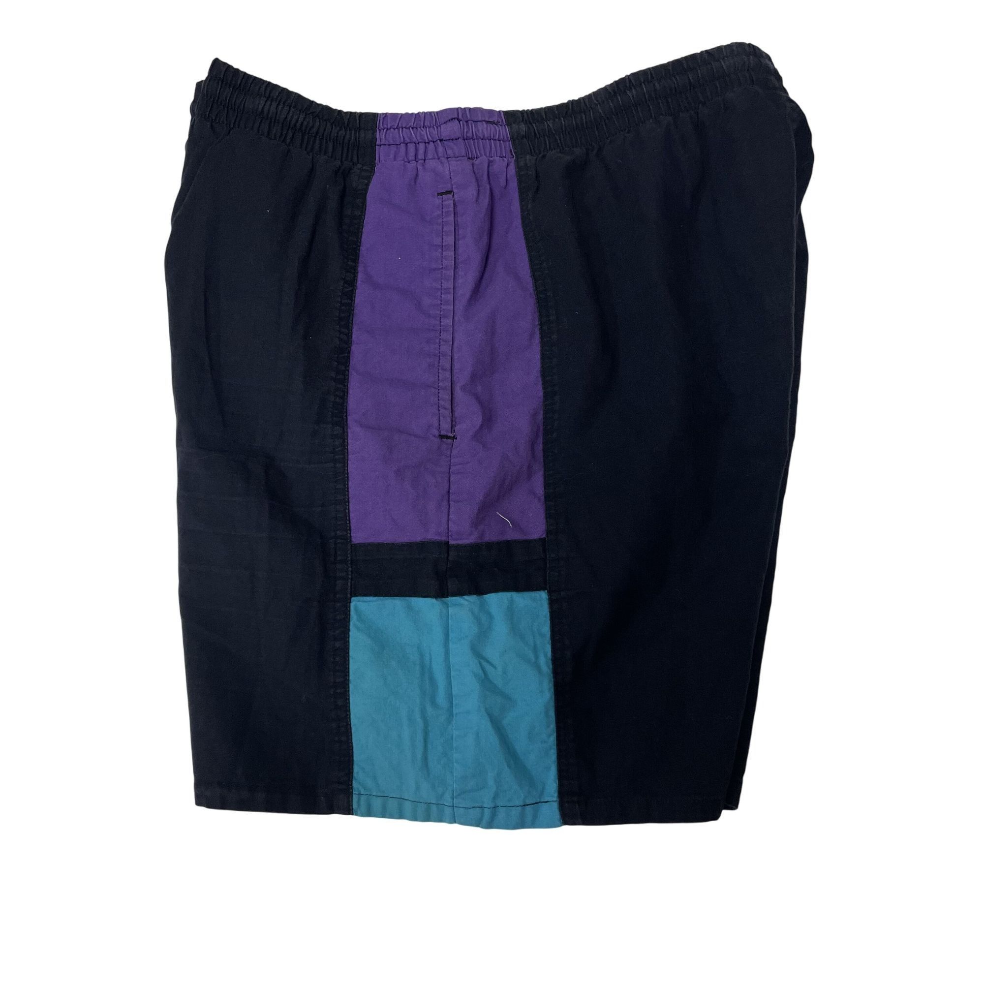 Other Vtg Campus Black Purple COLOR BLOCK Swim Trunks Size US 32 / EU 48 - 4 Thumbnail