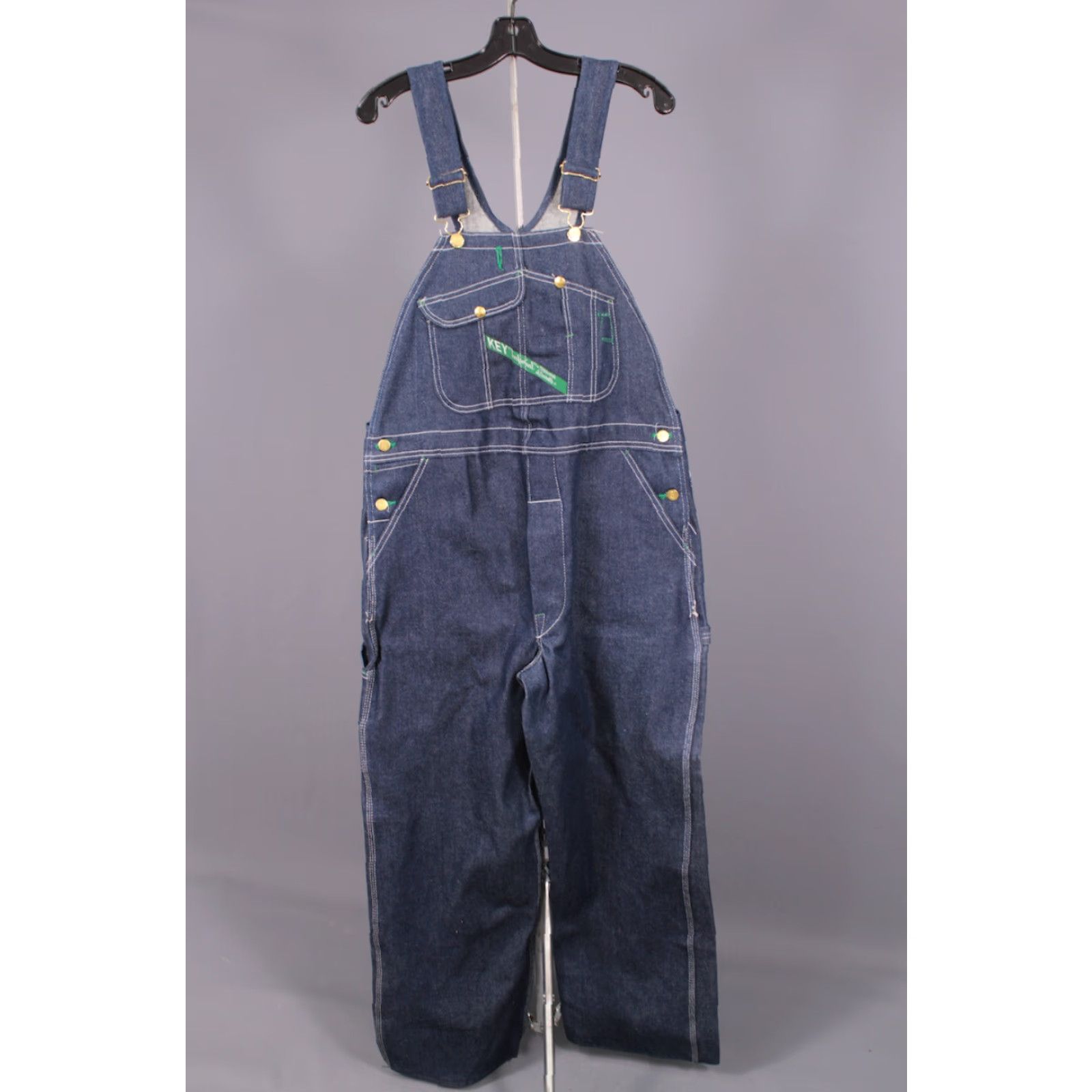 Vintage VINTAGE Key Overalls Denim 70s 80s 38x30 Dark Wash NOS 70s-80s denim Workwear Mens/Unisex Size US 38 / EU 54 - 2 Thumbnail