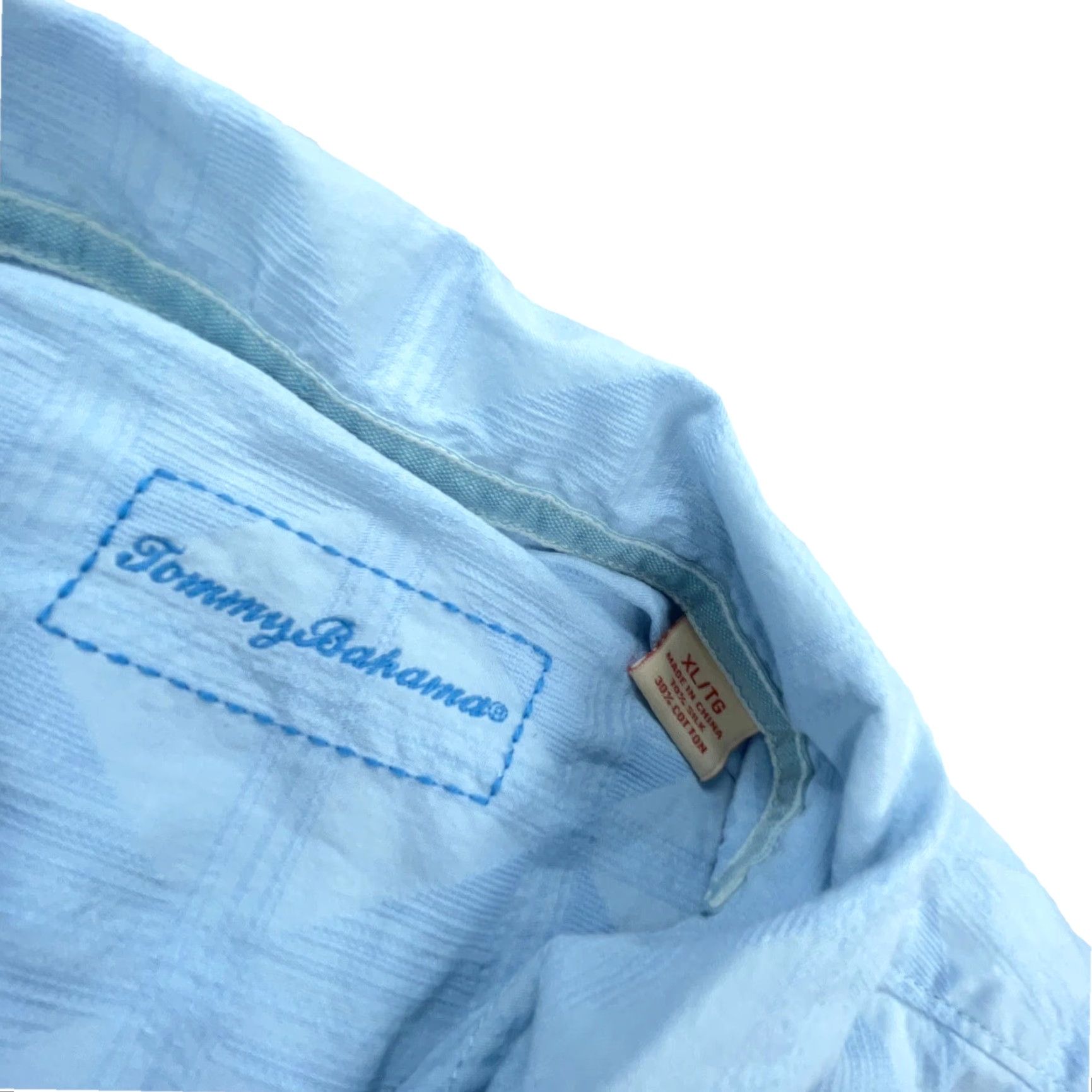 Tommy Bahama VINTAGE Tommy Bahama Shirt Men XL Blue Button Up Silk Hawaiian Camp Hula Pocket Size US XL / EU 56 / 4 - 6 Thumbnail